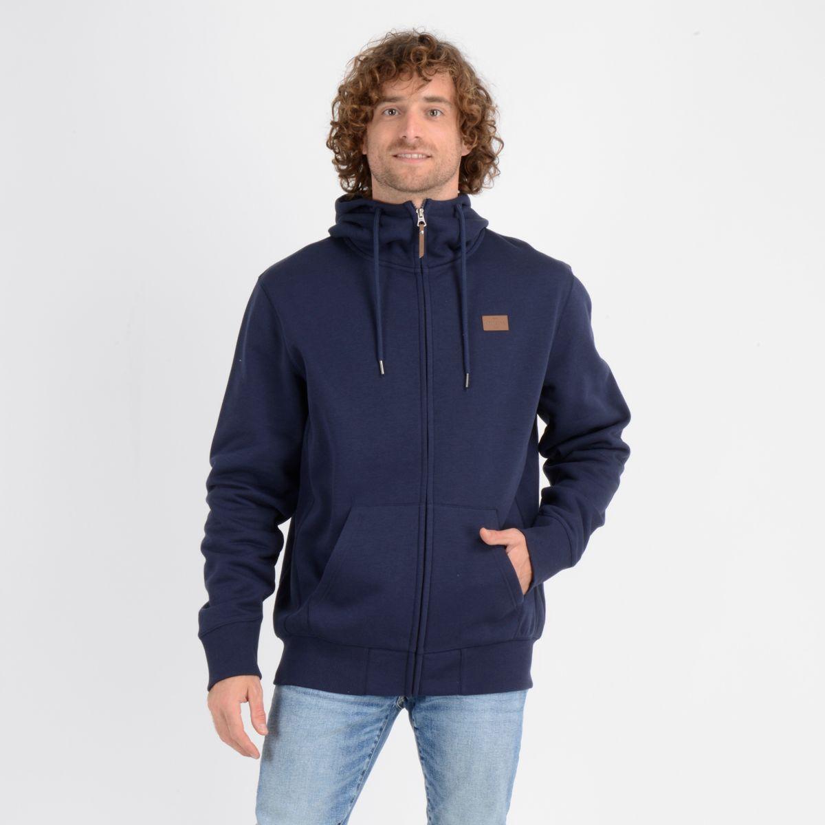 POLERON FULL ZIPPER AZUL OSCURO BAVARO FZ-0