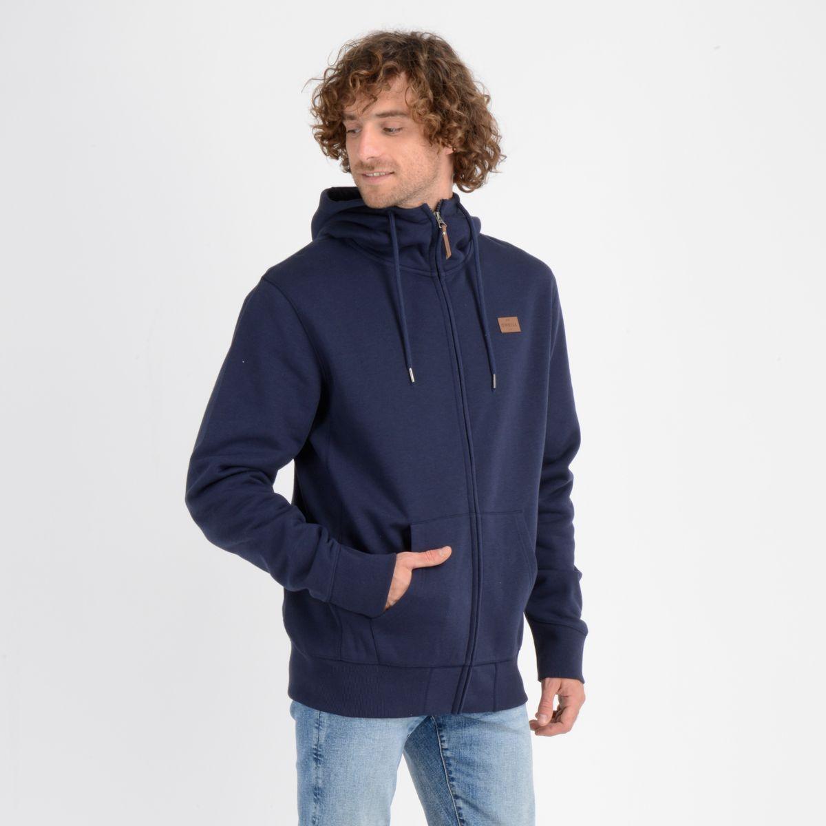 POLERON FULL ZIPPER AZUL OSCURO BAVARO FZ-2