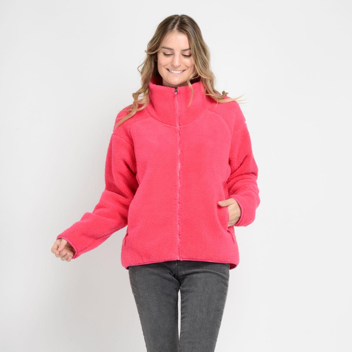 POLERON CHIPORRO FULL ZIPPER - I23MU073003 ROSADO OSCURO-0