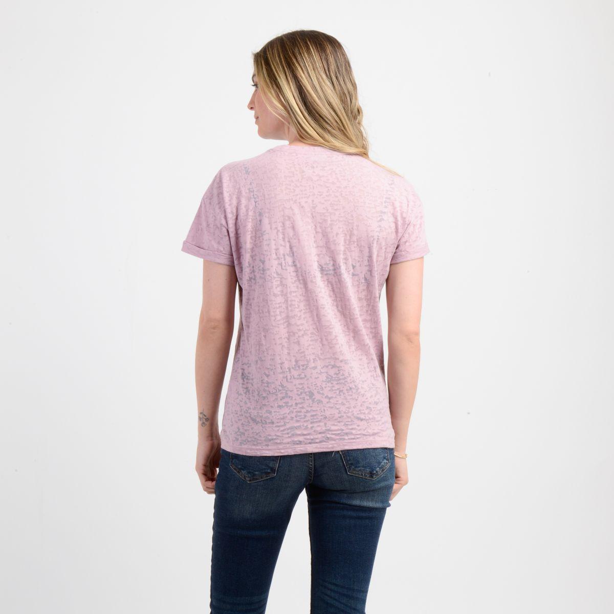 POLERA MANGA CORTA DITSY  ROSADO-1