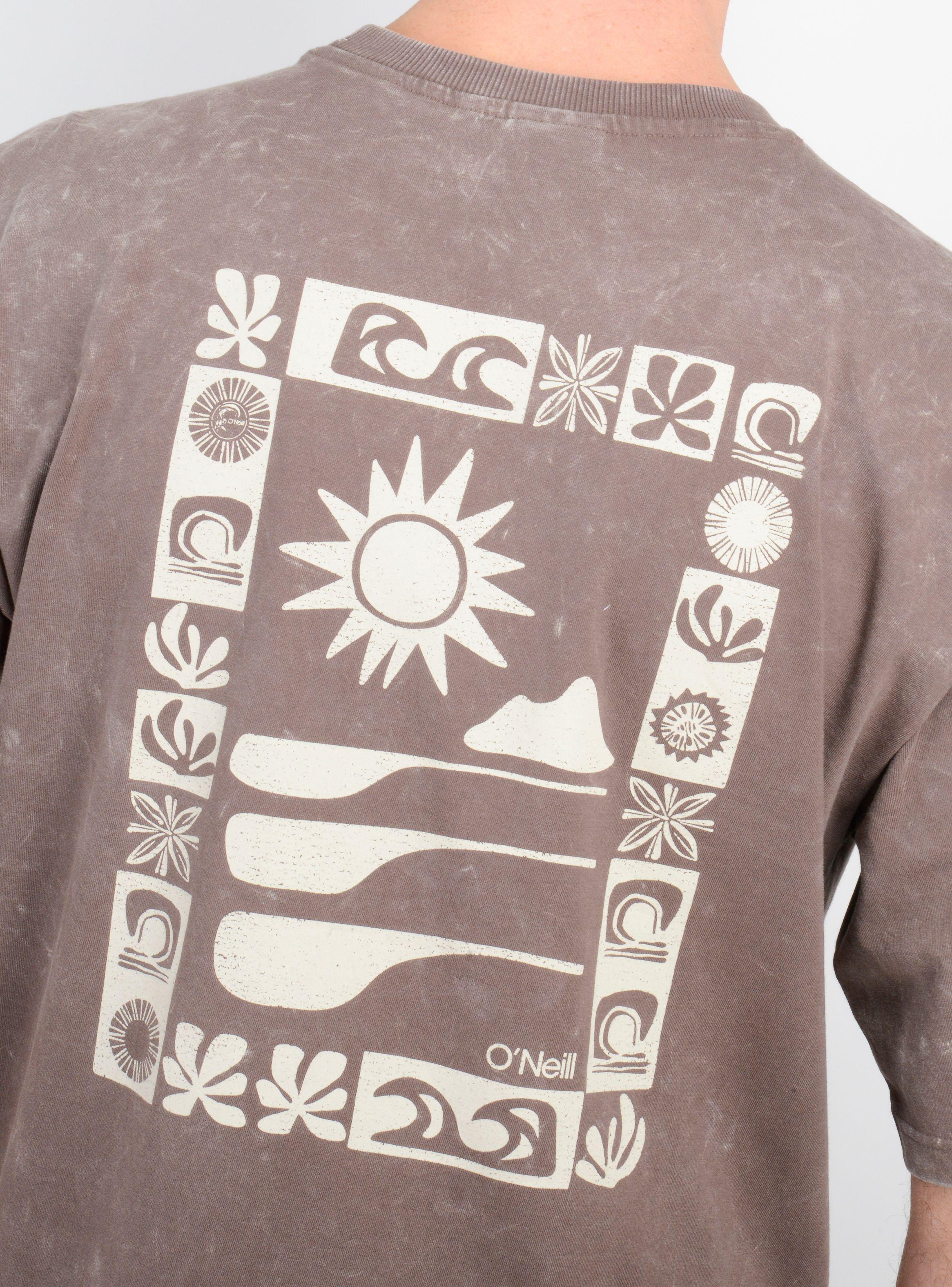 POLERA MANGA CORTA OVERSIZE BLOCK CAFÉ-5