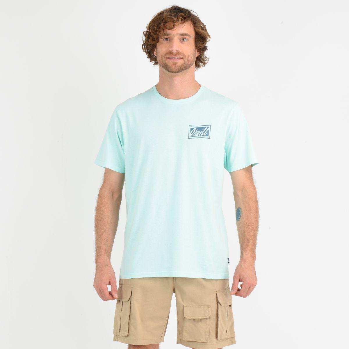 POLERA MANGA CORTA SKEWED AZUL-0