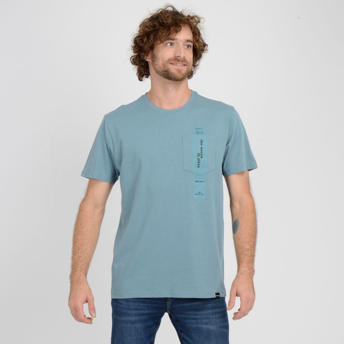 POLERA MANGA CORTA RIVER  AZUL-0