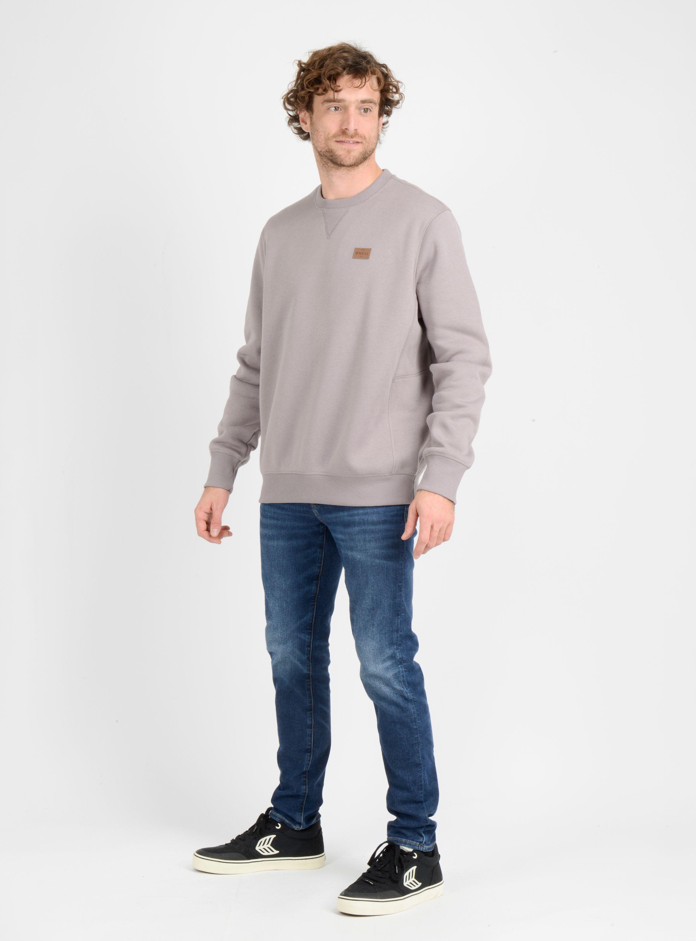 POLERON CUELLO REDONDO BAVARO CREW  GRIS-1