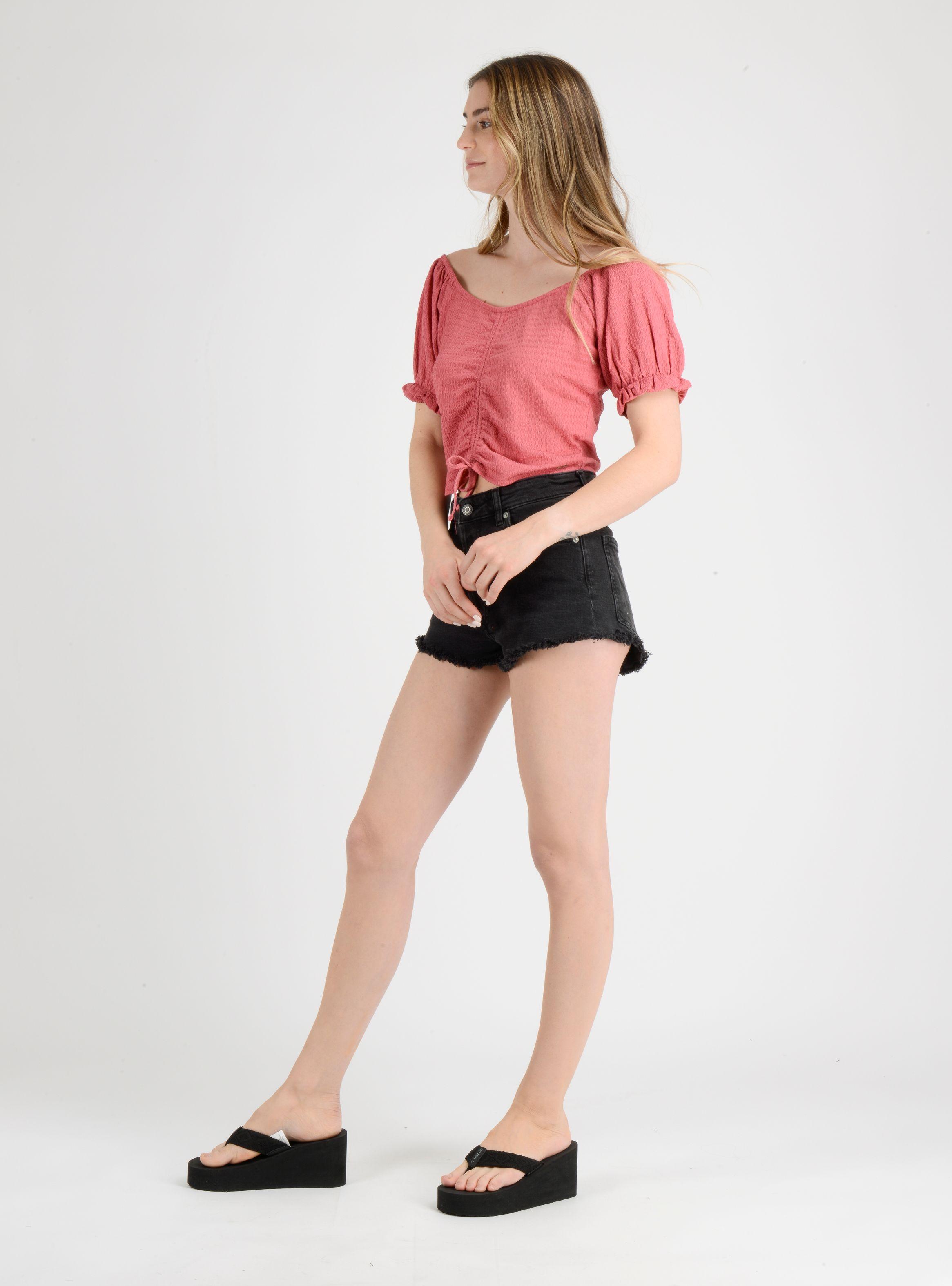POLERA MANGA CORTA LEANNE  ROSADO OSCURO-1