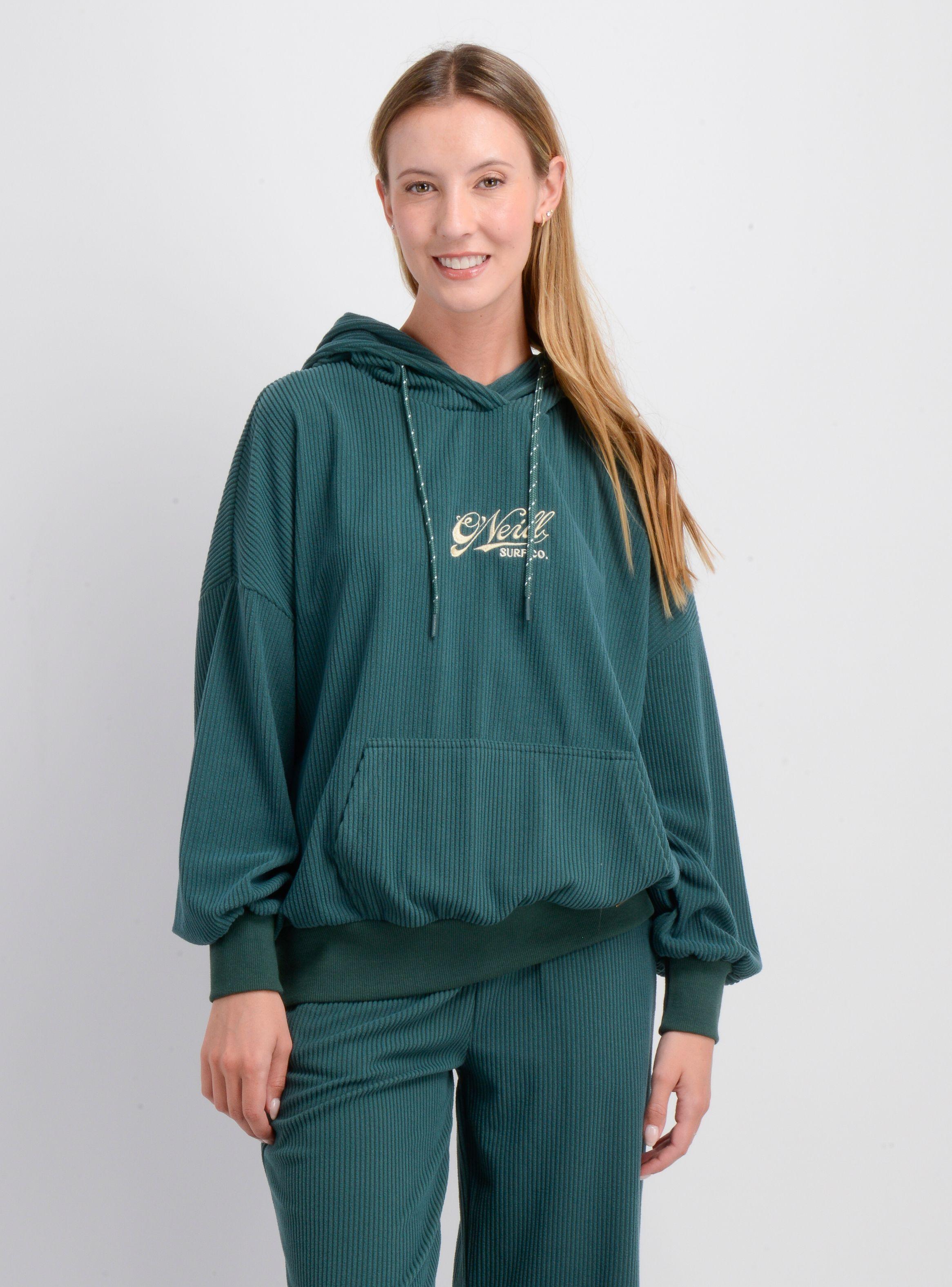 POLERON HOODIE ACANALADO JULY VERDE-0