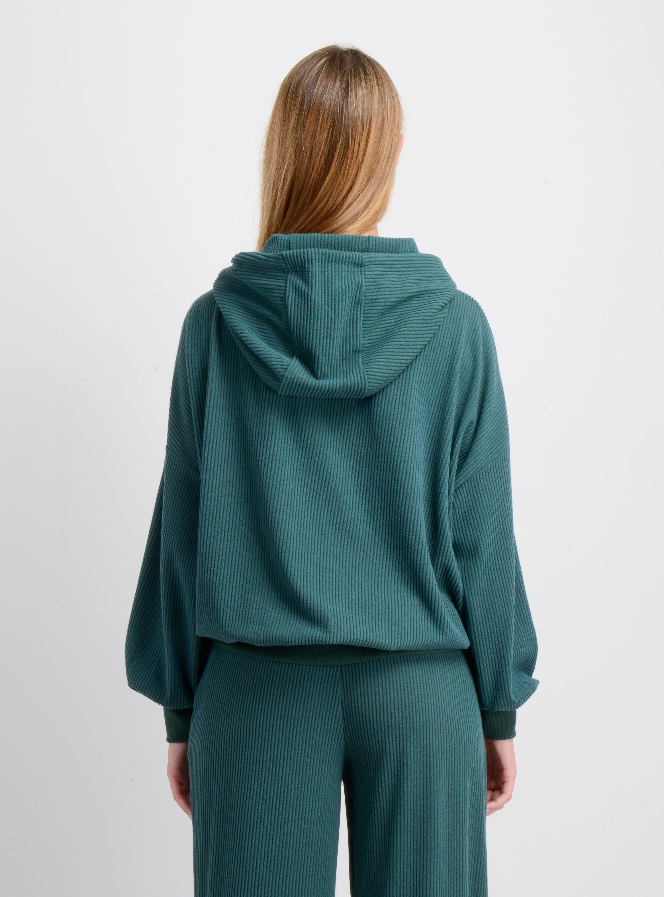 POLERON HOODIE ACANALADO JULY VERDE-1