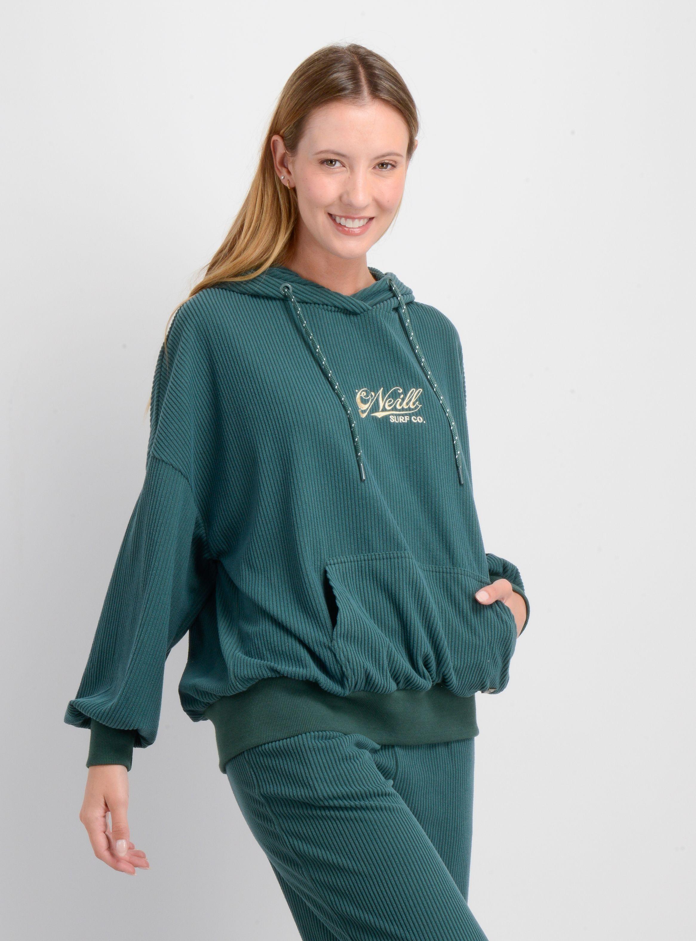POLERON HOODIE ACANALADO JULY VERDE-3