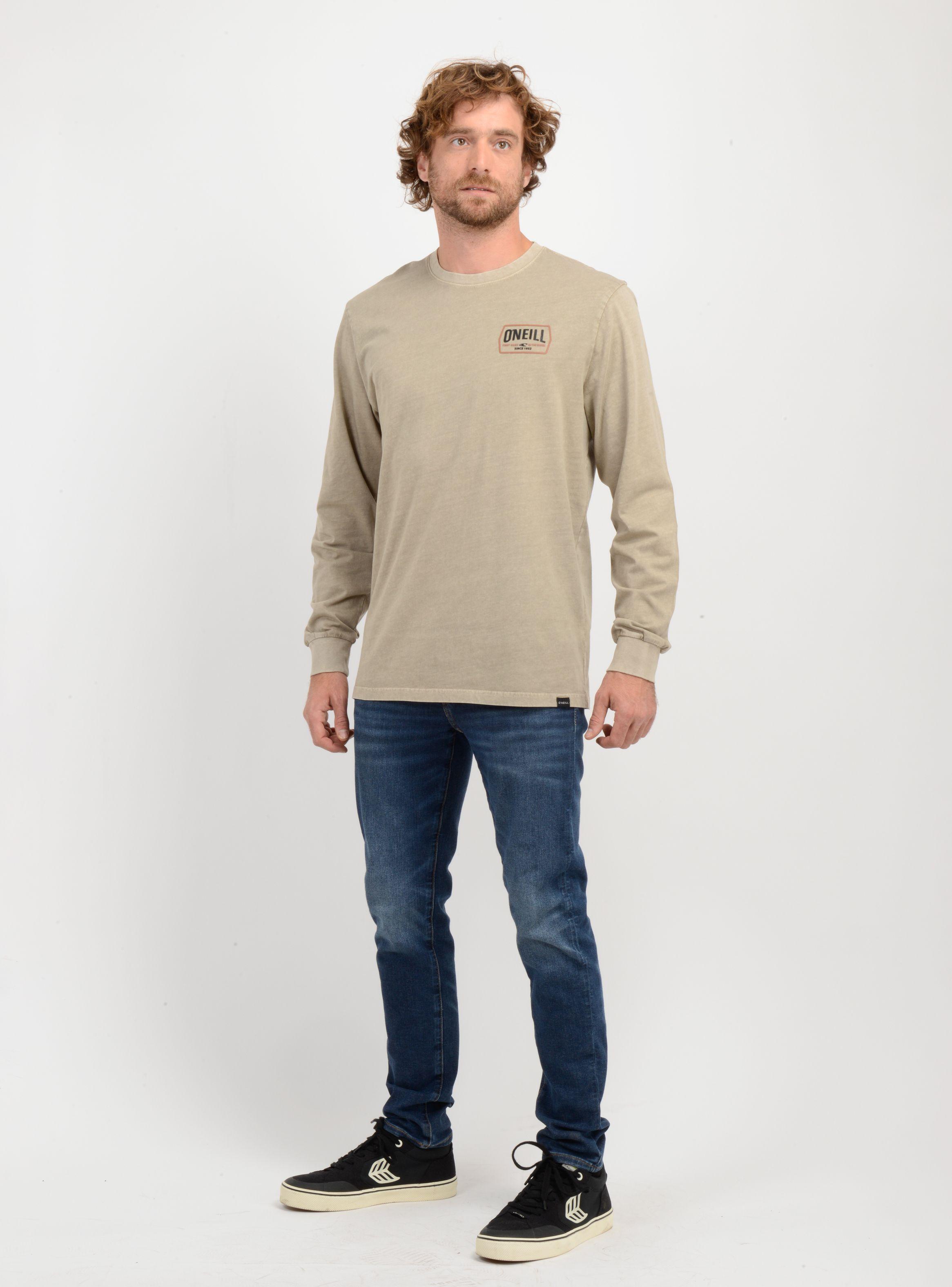 POLERA MANGA LARGA DITHER  BEIGE OSCURO-2