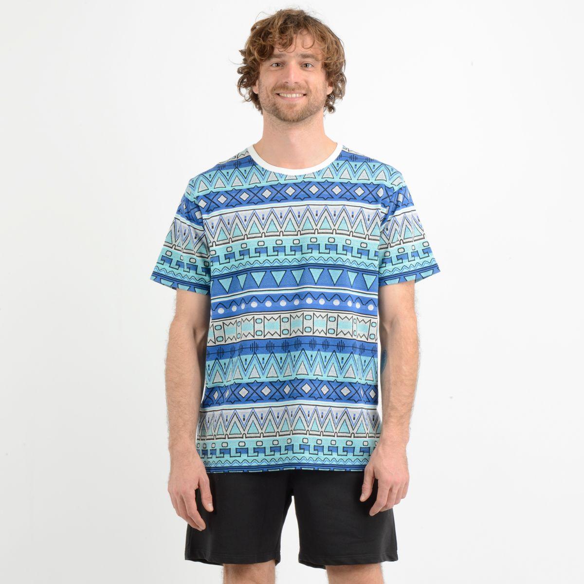 POLERA MANGA CORTA KA STRIPE  AZUL-0