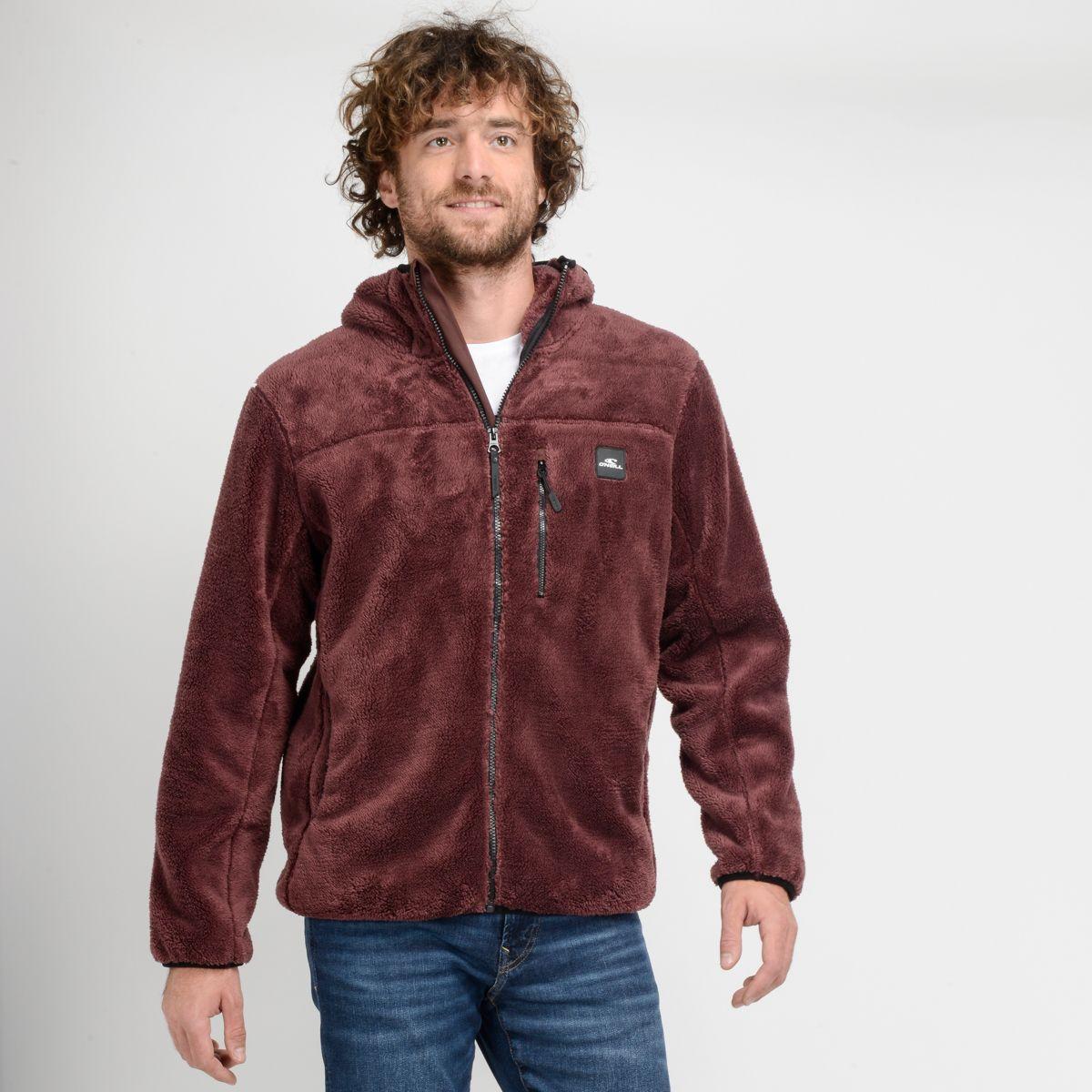 POLERON CHIPORRO FULL ZIPPER - I23HO073005 ROJO OSCURO-1