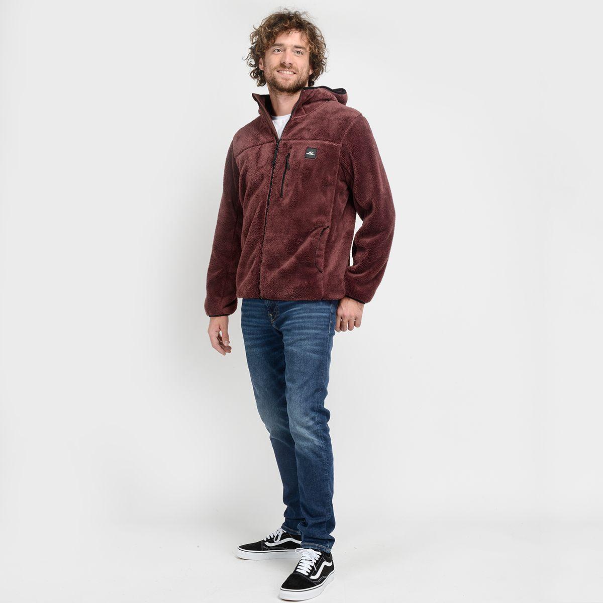 POLERON CHIPORRO FULL ZIPPER - I23HO073005 ROJO OSCURO-3