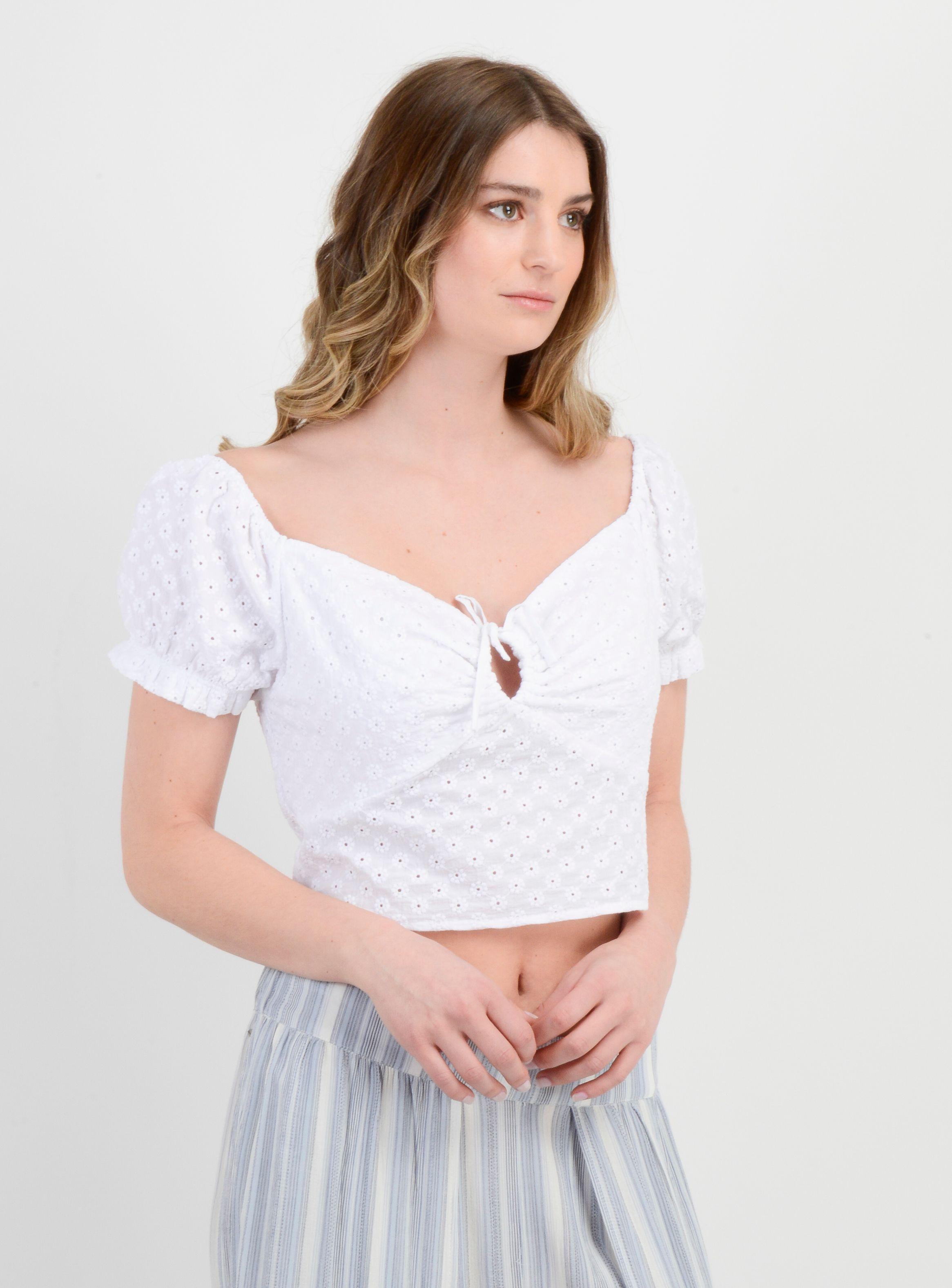 BLUSA MANGA CORTA HOXIE BLANCO-3