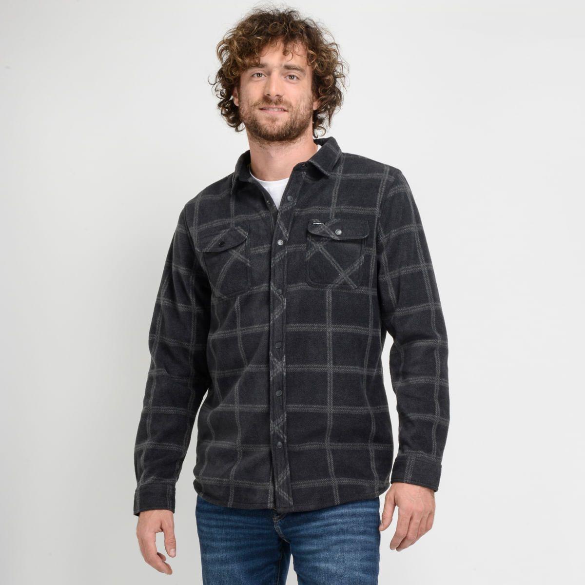 CAMISA MANGA LARGA - I23HO023005 GRIS OSCURO-0