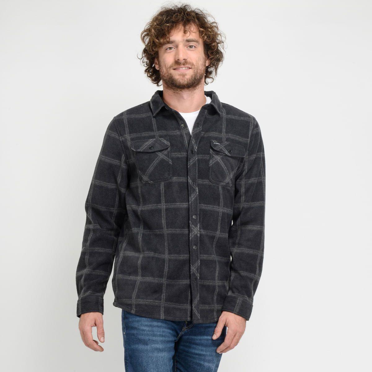 CAMISA MANGA LARGA - I23HO023005 GRIS OSCURO-1