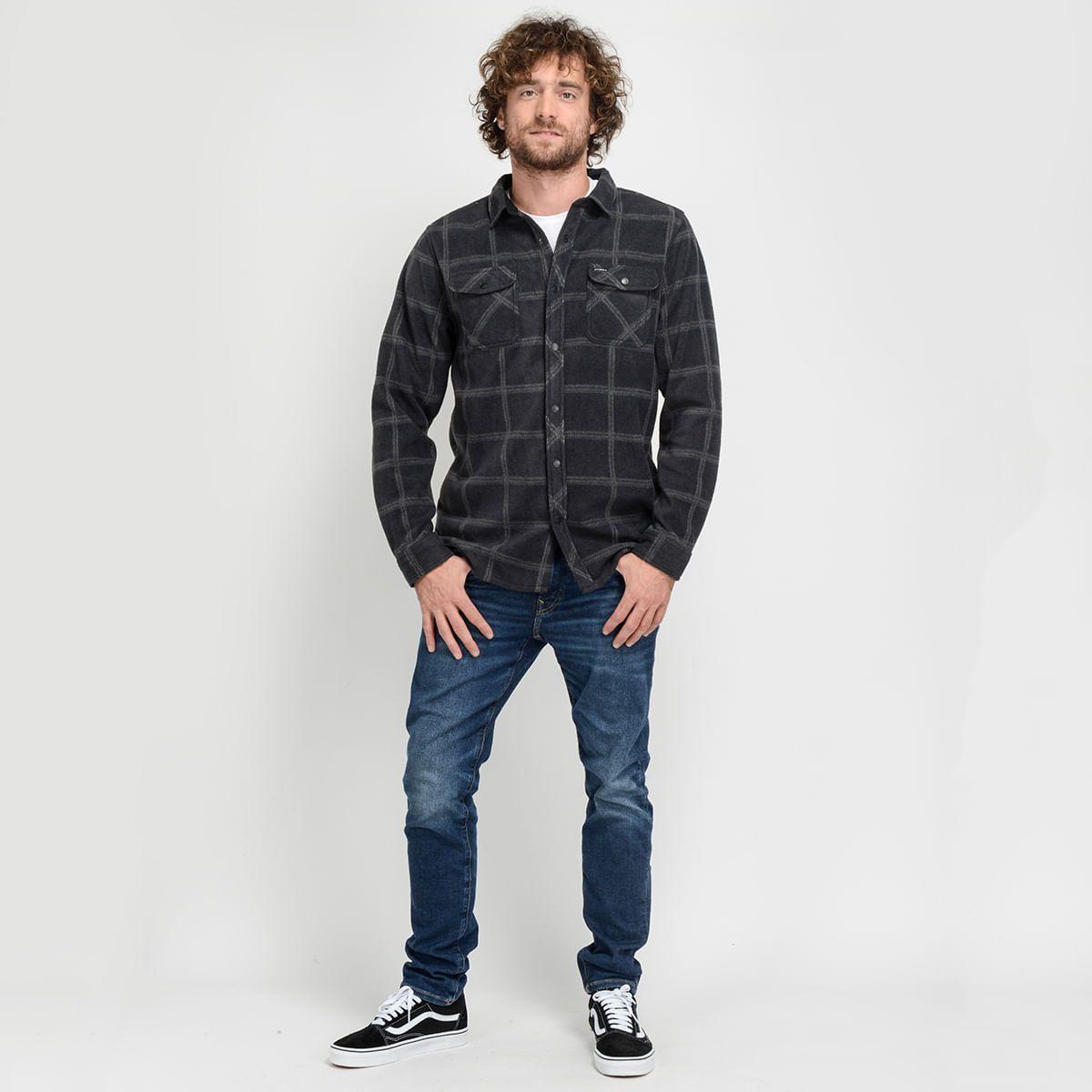 CAMISA MANGA LARGA - I23HO023005 GRIS OSCURO-3