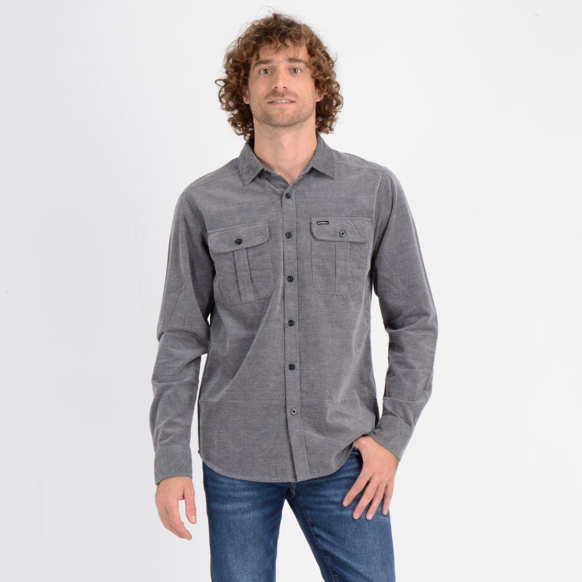 CAMISA MANGA LARGA HIGHLAND CORDURY GRIS OSCURO-0