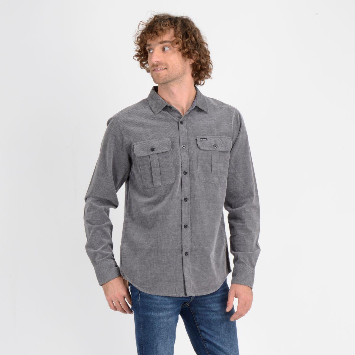 CAMISA MANGA LARGA HIGHLAND CORDURY GRIS OSCURO-2
