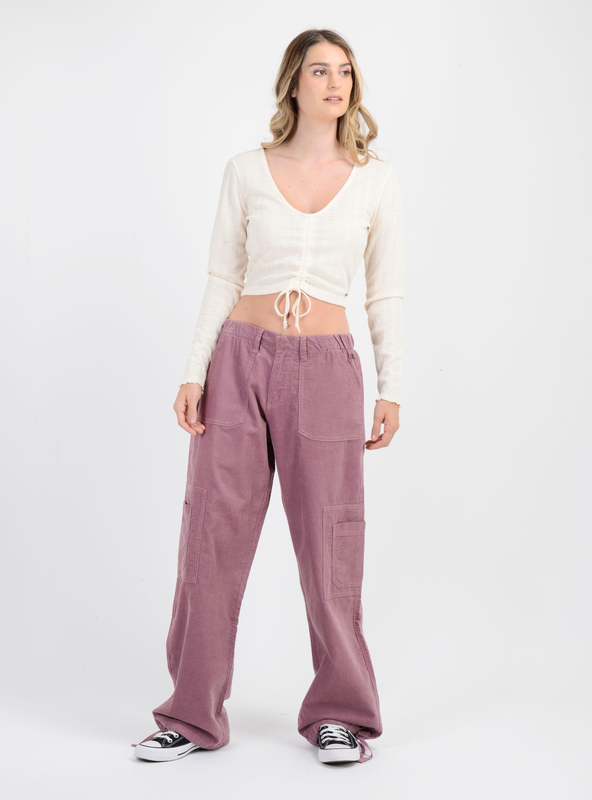 PANTALON COTELE KREE ROSADO OSCURO-2