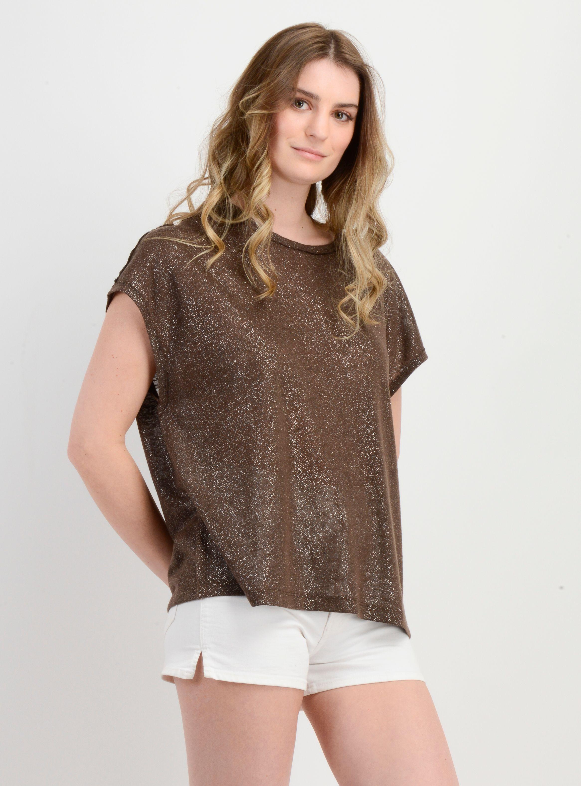 POLERA MANGA CORTA JOSIE CAFÉ CLARO-3