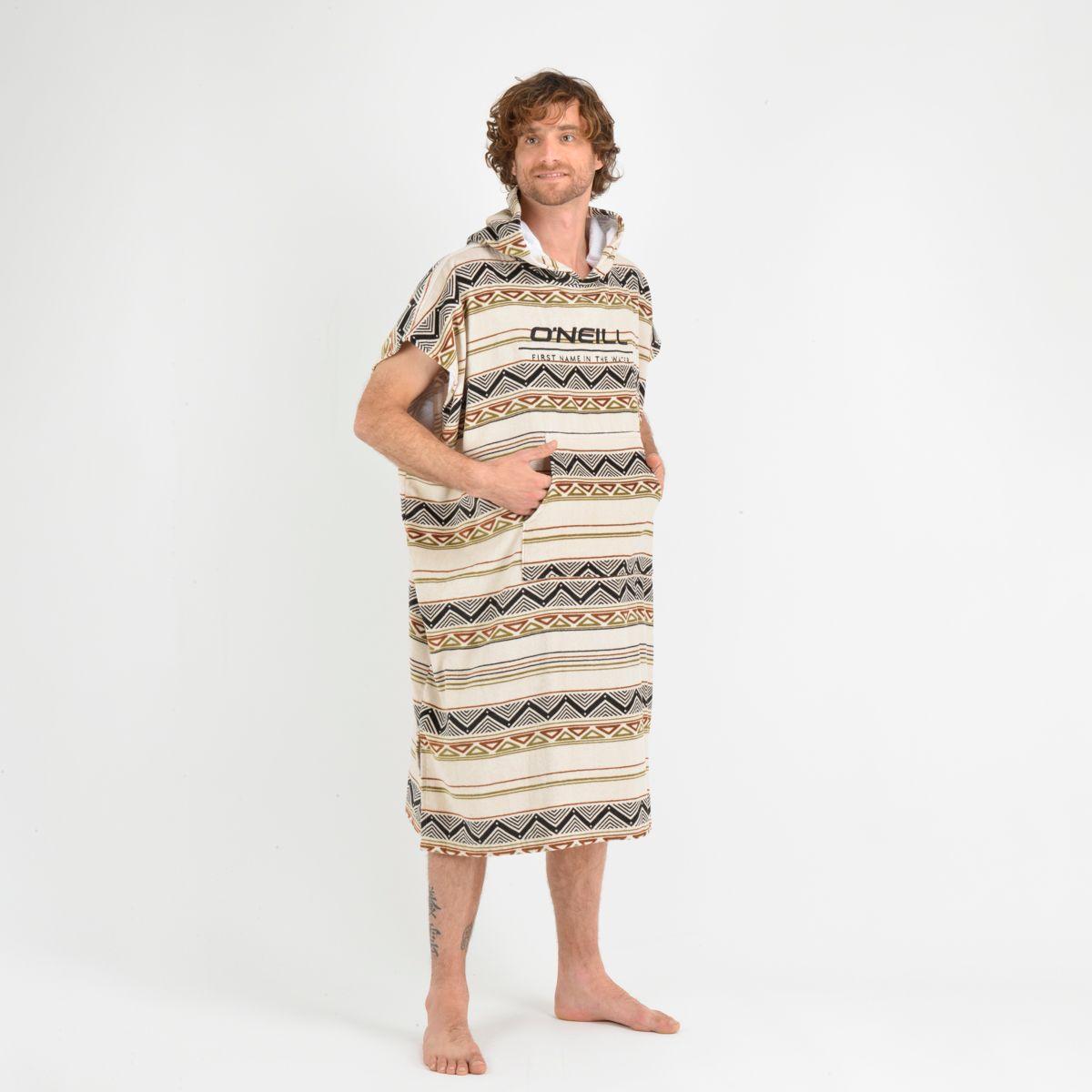 PONCHO TOALLA AZTEC  BEIGE-2