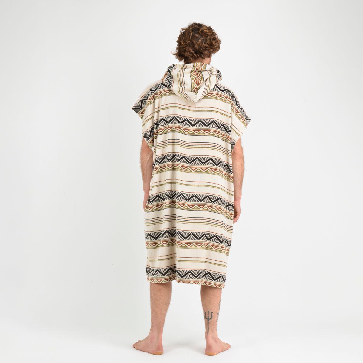 PONCHO TOALLA AZTEC  BEIGE-3