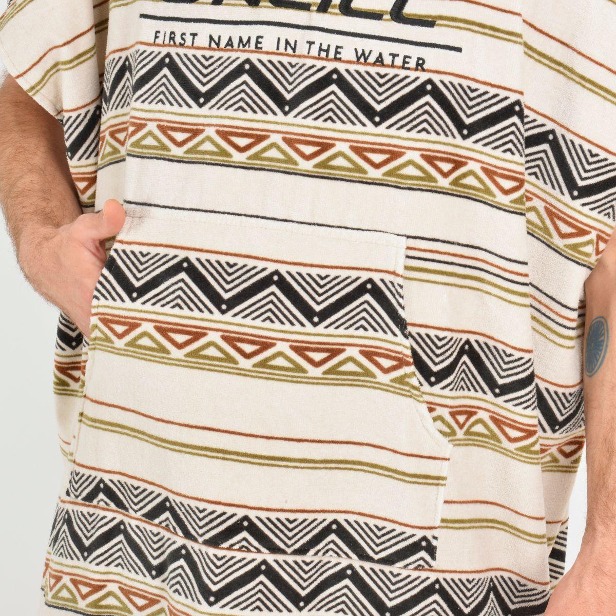 PONCHO TOALLA AZTEC  BEIGE-5