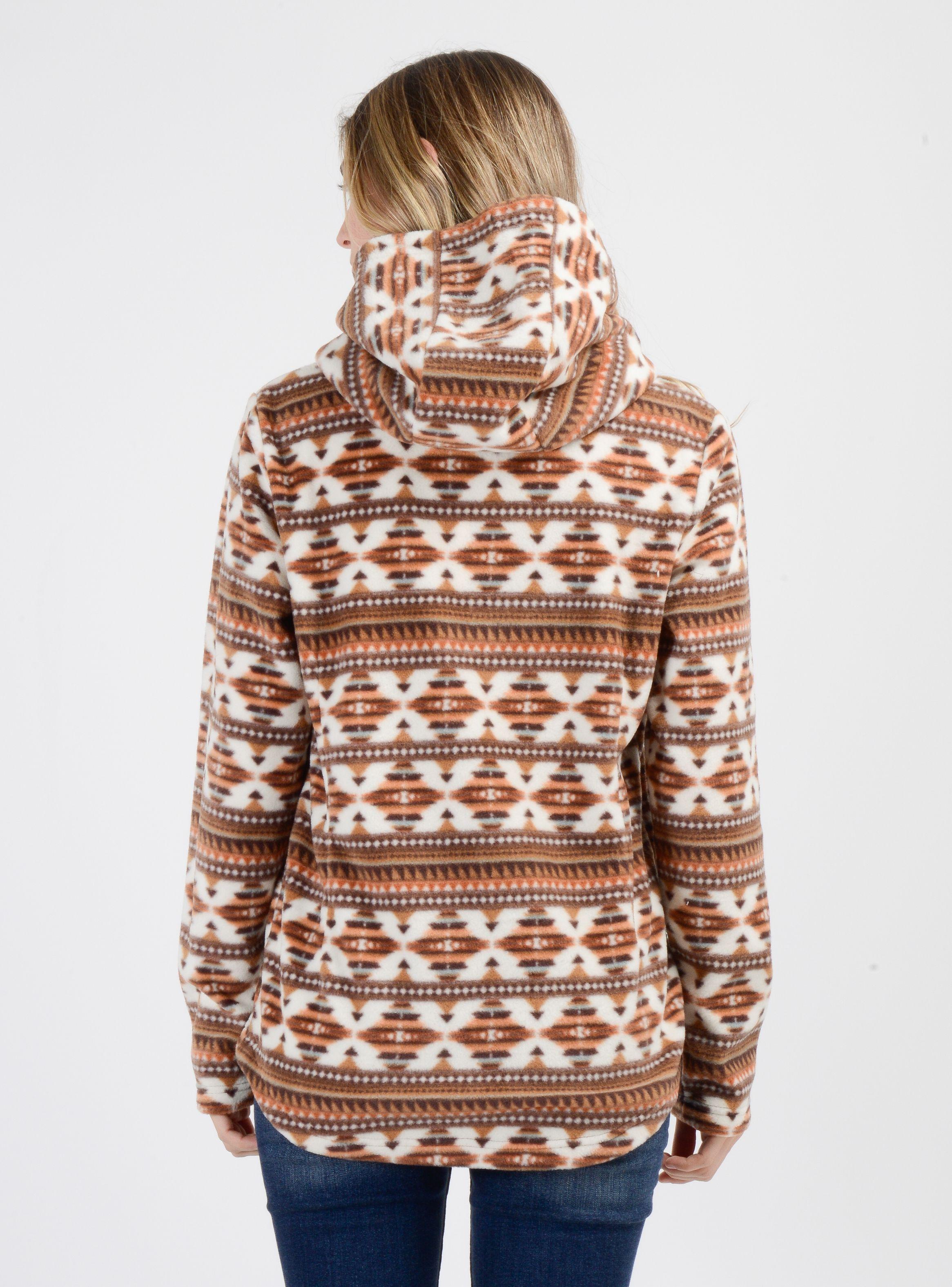 POLERON POLAR AZTEC HOODIE  CAFÉ CLARO / PASTEL-1