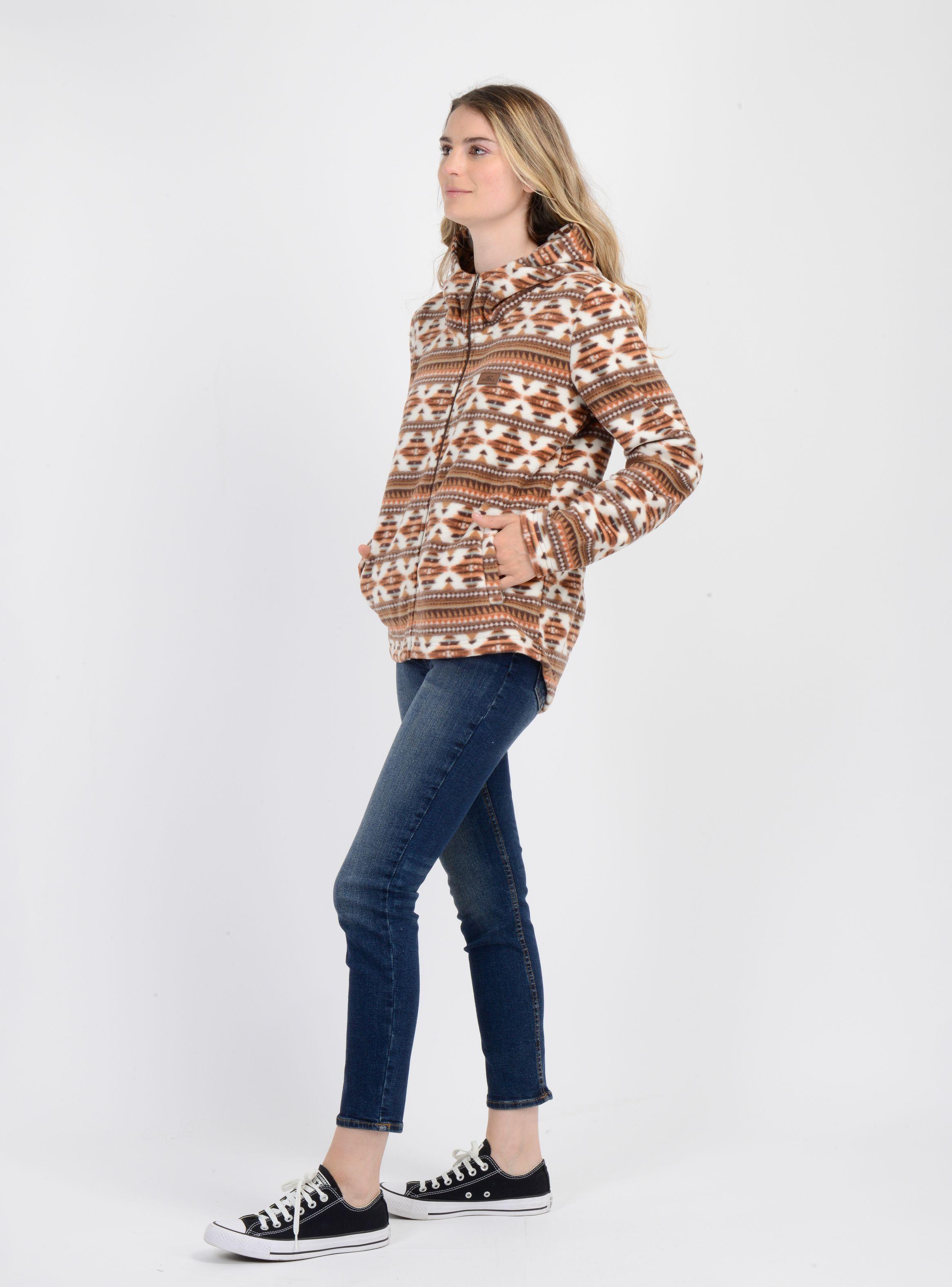 POLERON POLAR AZTEC HOODIE  CAFÉ CLARO / PASTEL-2