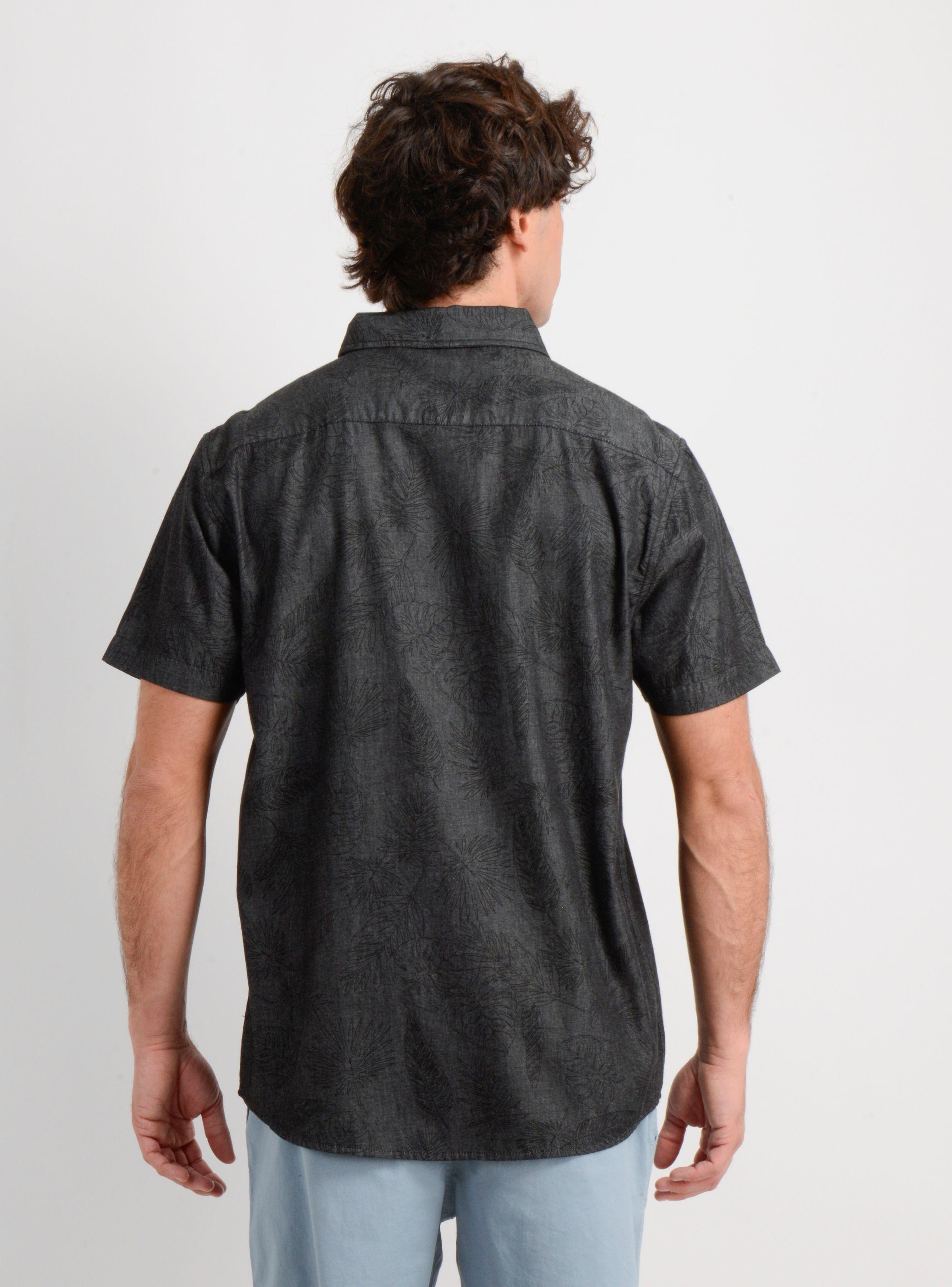 CAMISA MANGA CORTA PERSON GRIS OSCURO-1