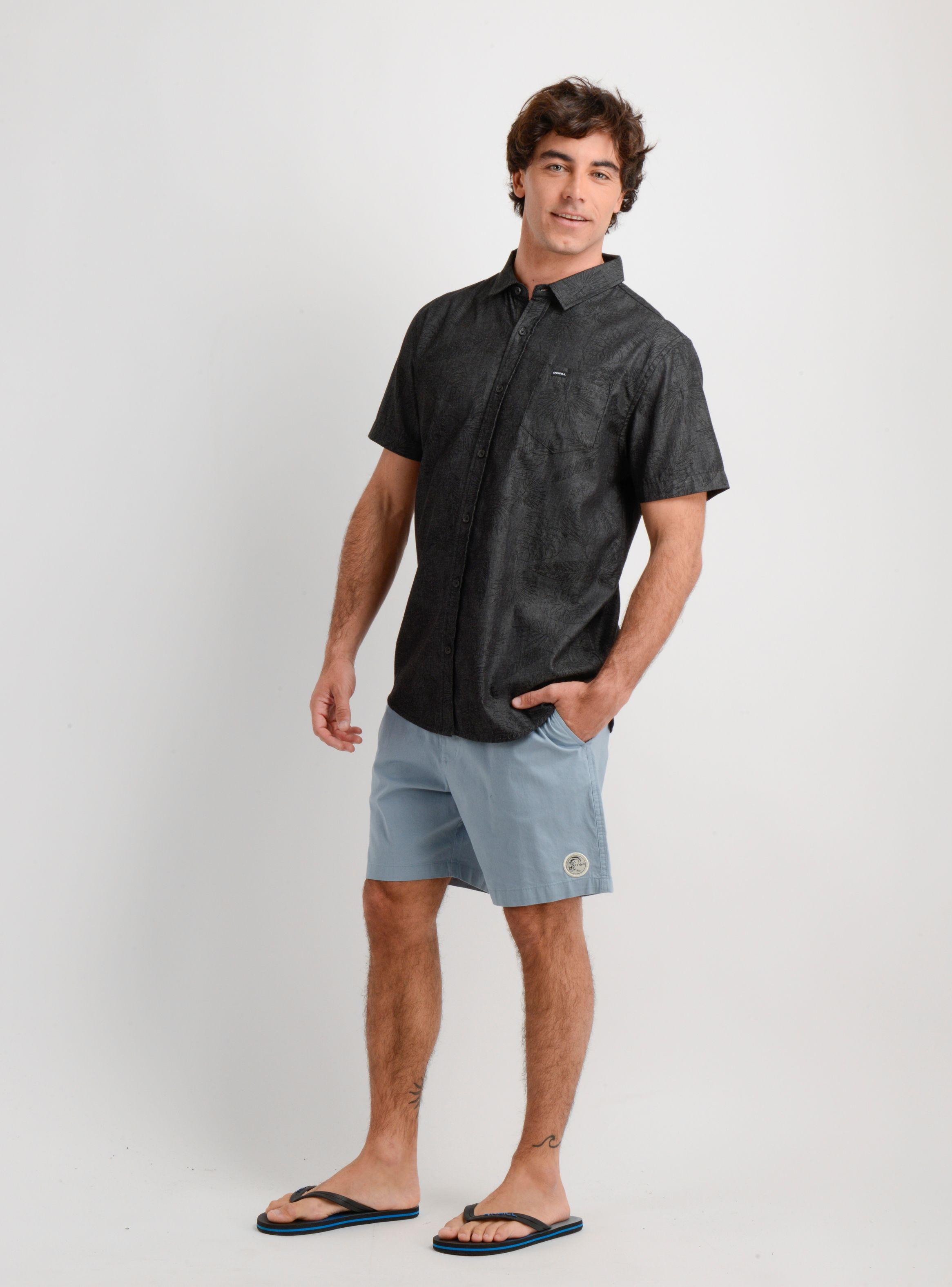 CAMISA MANGA CORTA PERSON GRIS OSCURO-2