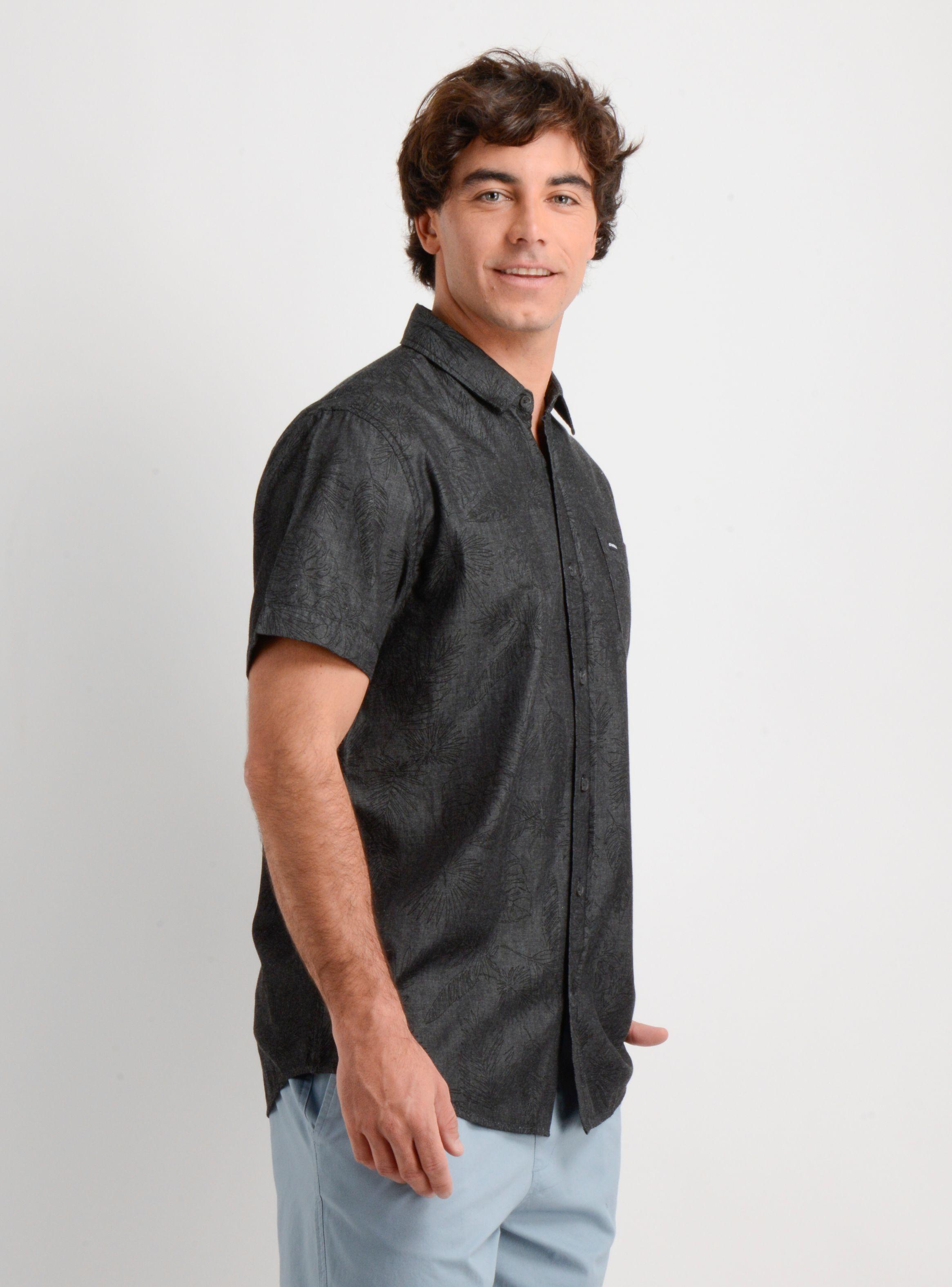 CAMISA MANGA CORTA PERSON GRIS OSCURO-3