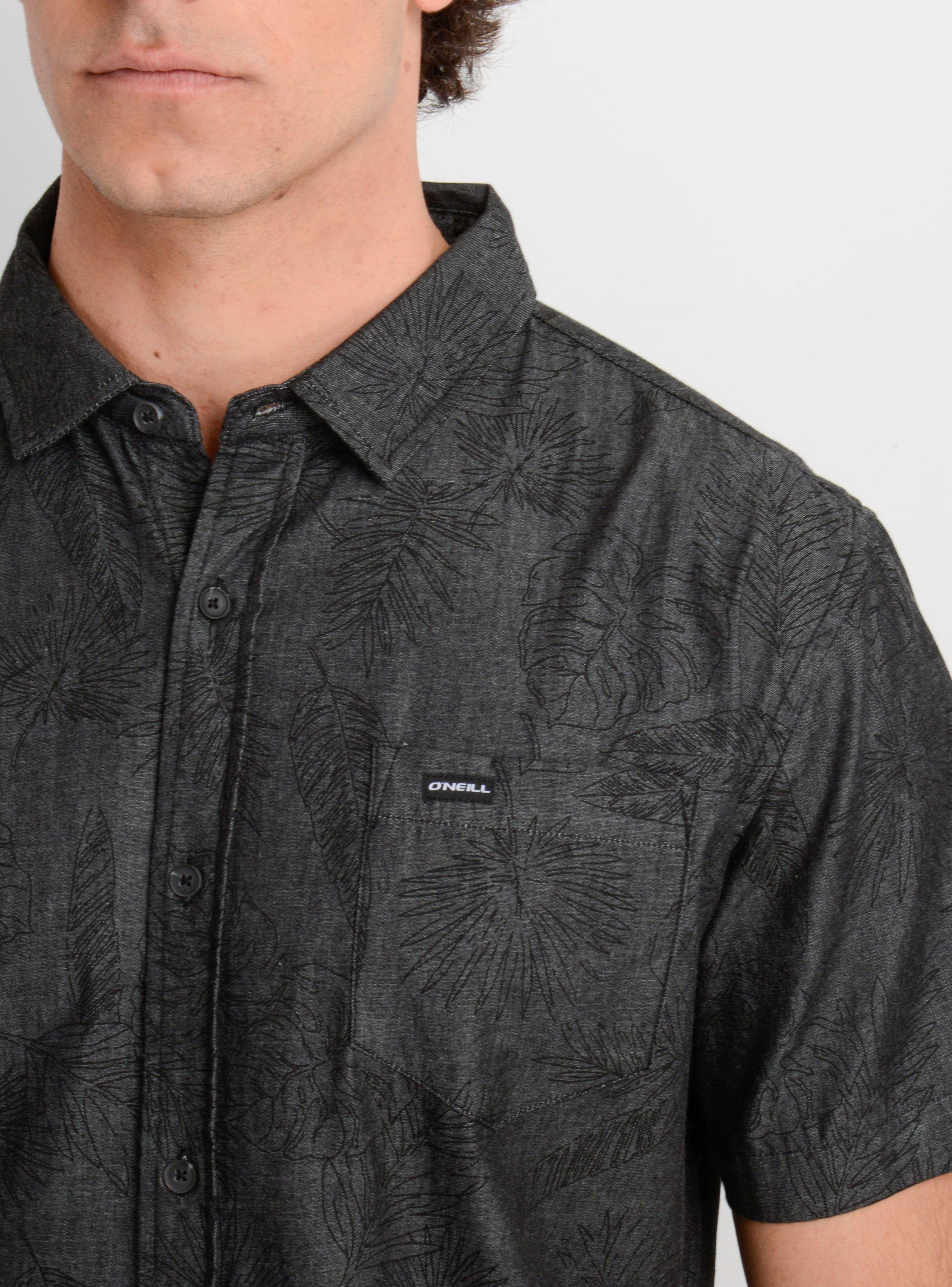 CAMISA MANGA CORTA PERSON GRIS OSCURO-4
