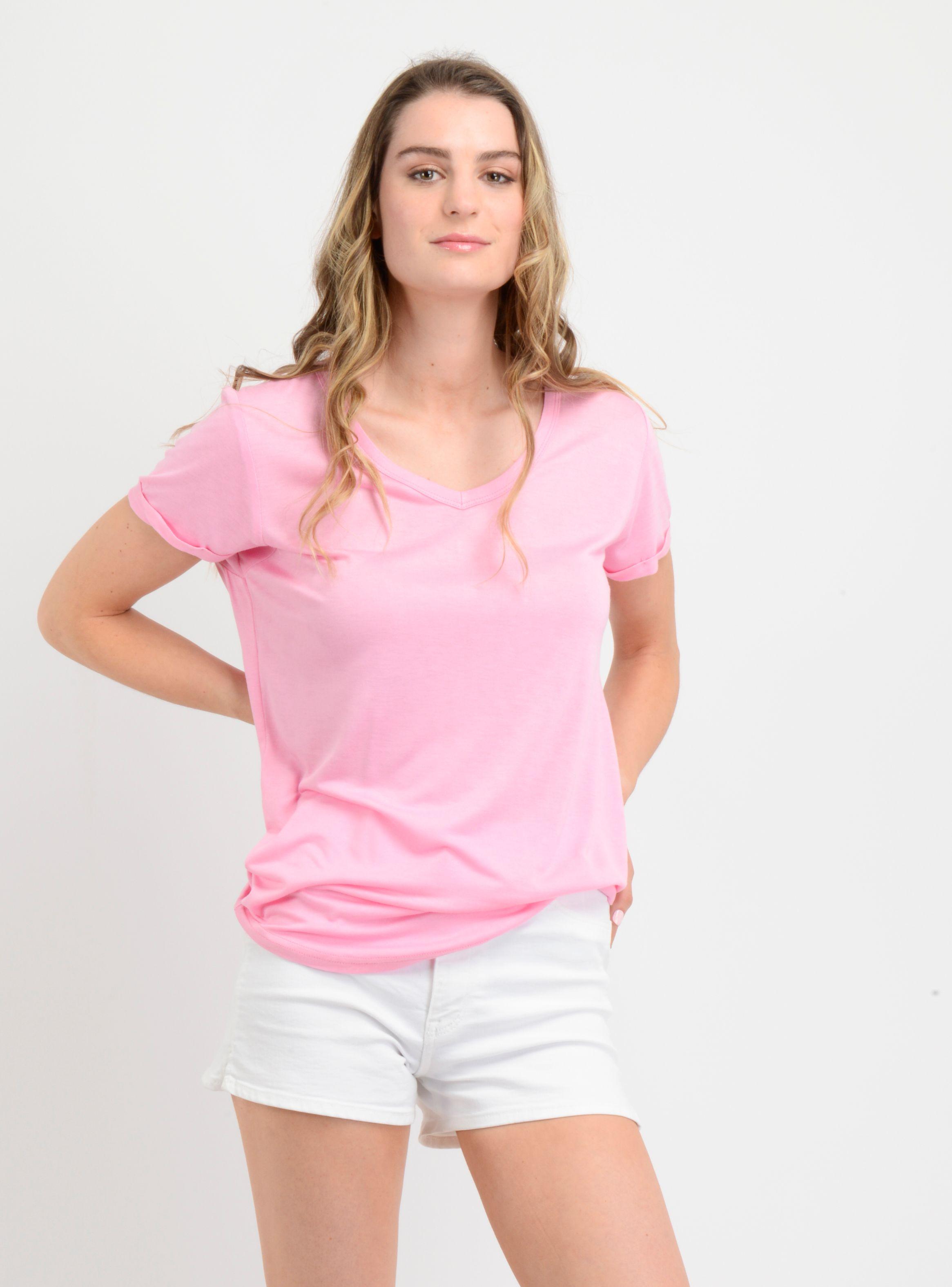 POLERA MANGA CORTA ESSENTIAL  ROSADO MEDIO-3