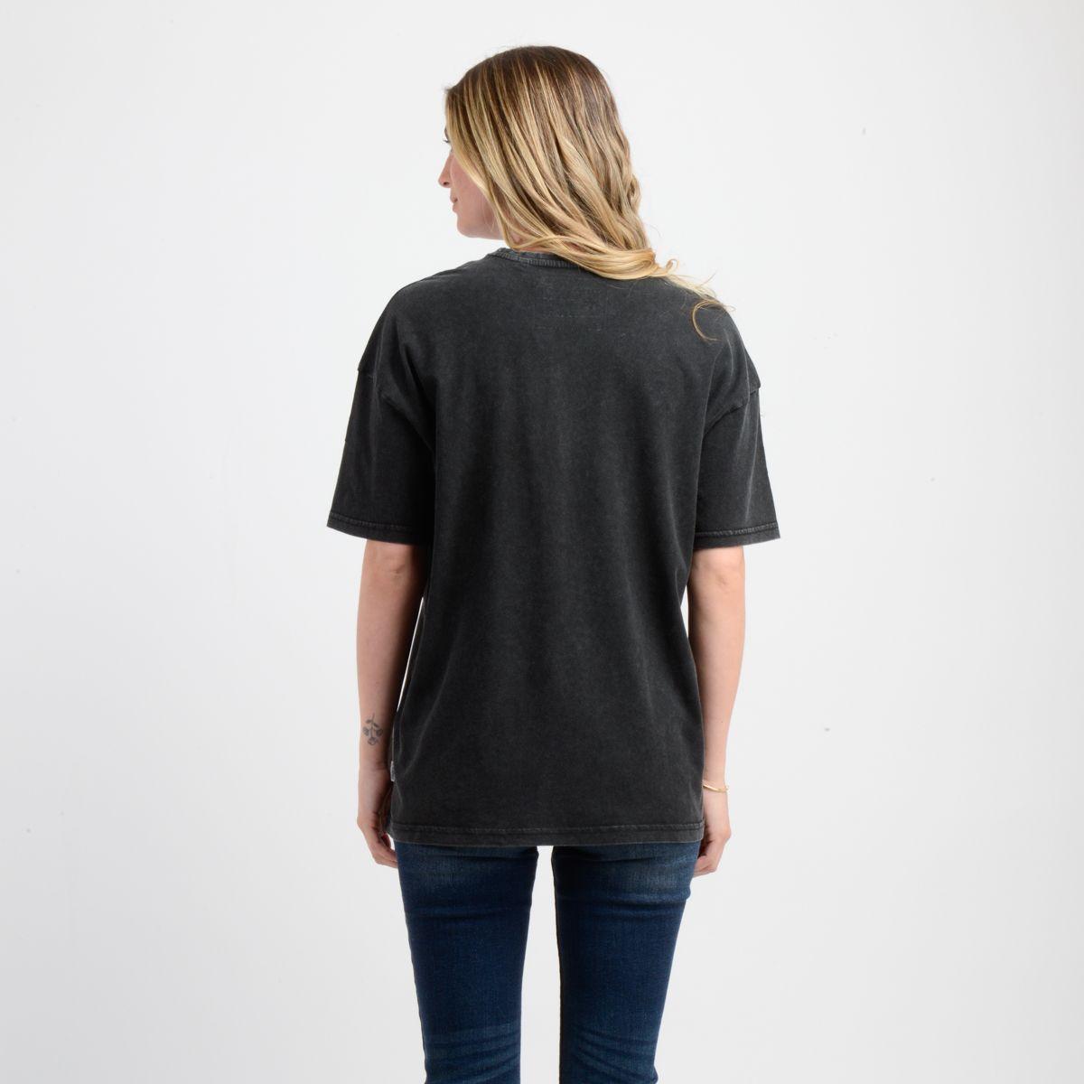 POLERA MANGA CORTA FLOWER  VINEZ NEGRO-1