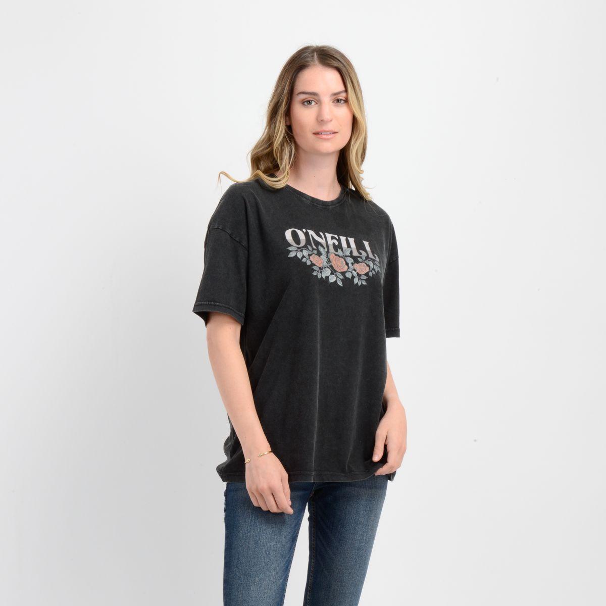POLERA MANGA CORTA FLOWER  VINEZ NEGRO-3