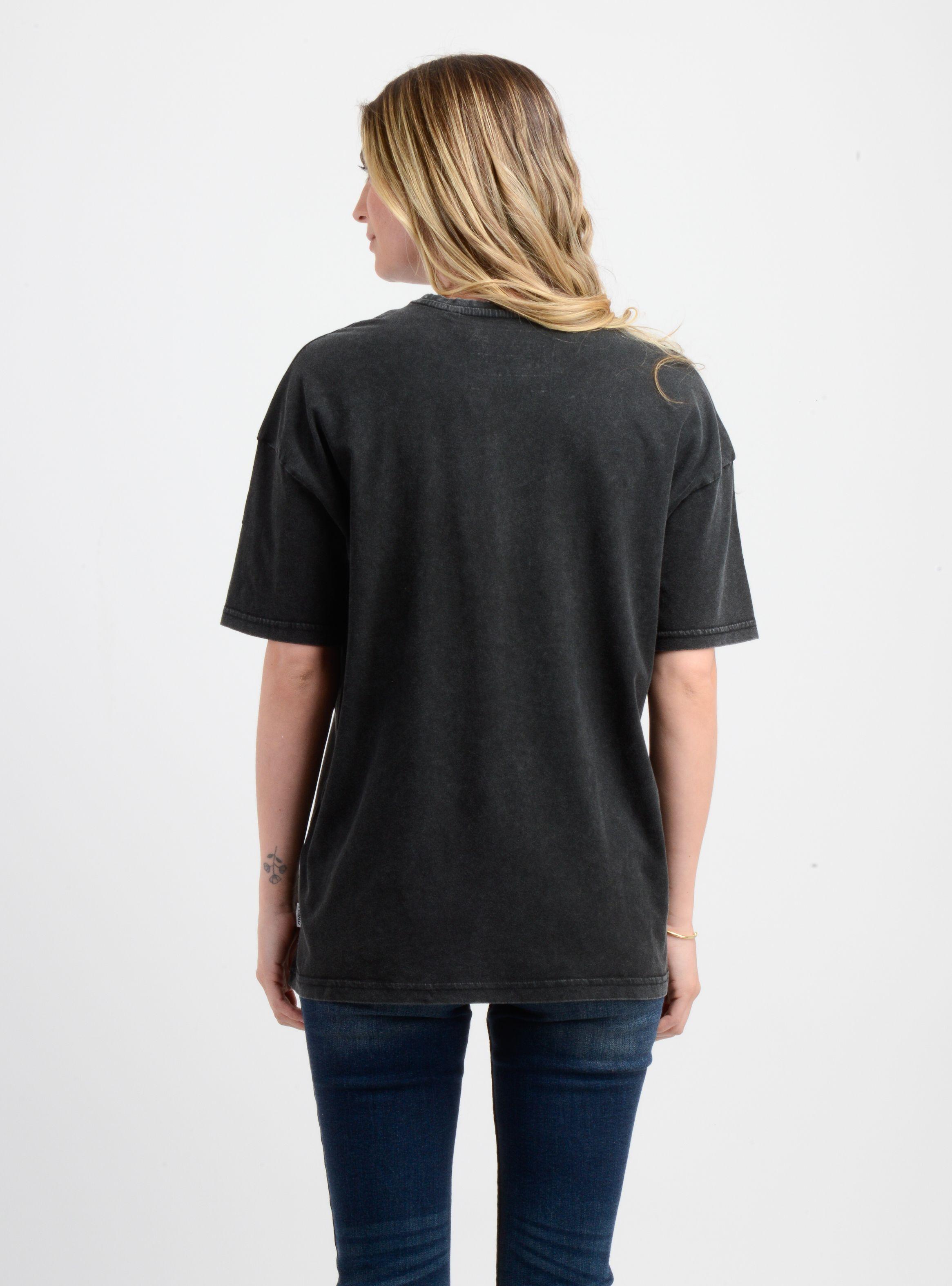 POLERA MANGA CORTA FLOWER  VINEZ NEGRO-1