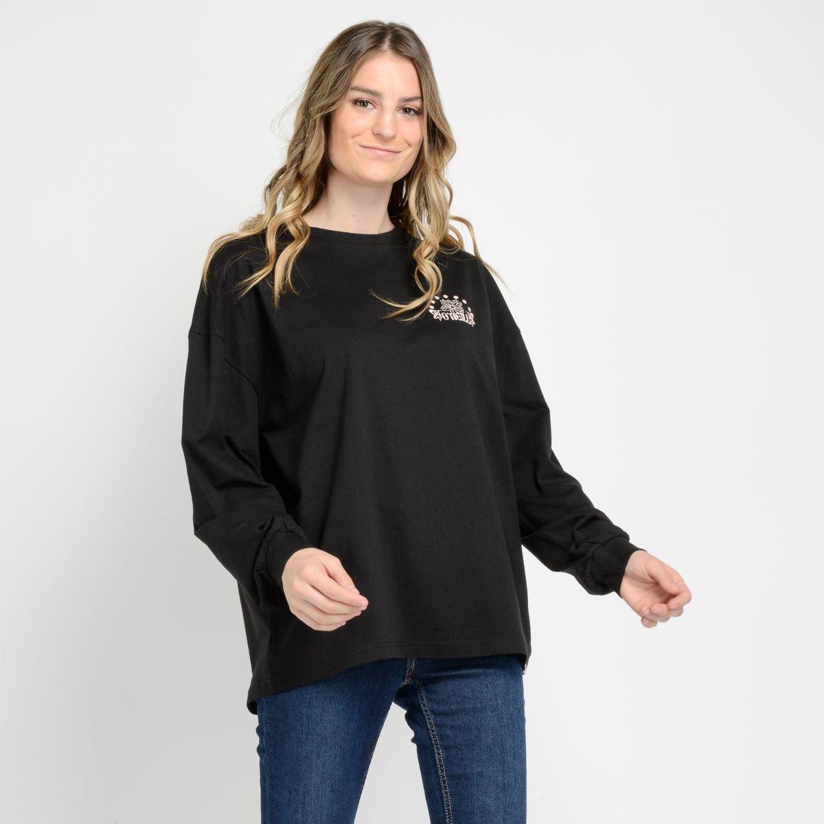 POLERA MANGA LARGA - I23MU069002 NEGRO-0