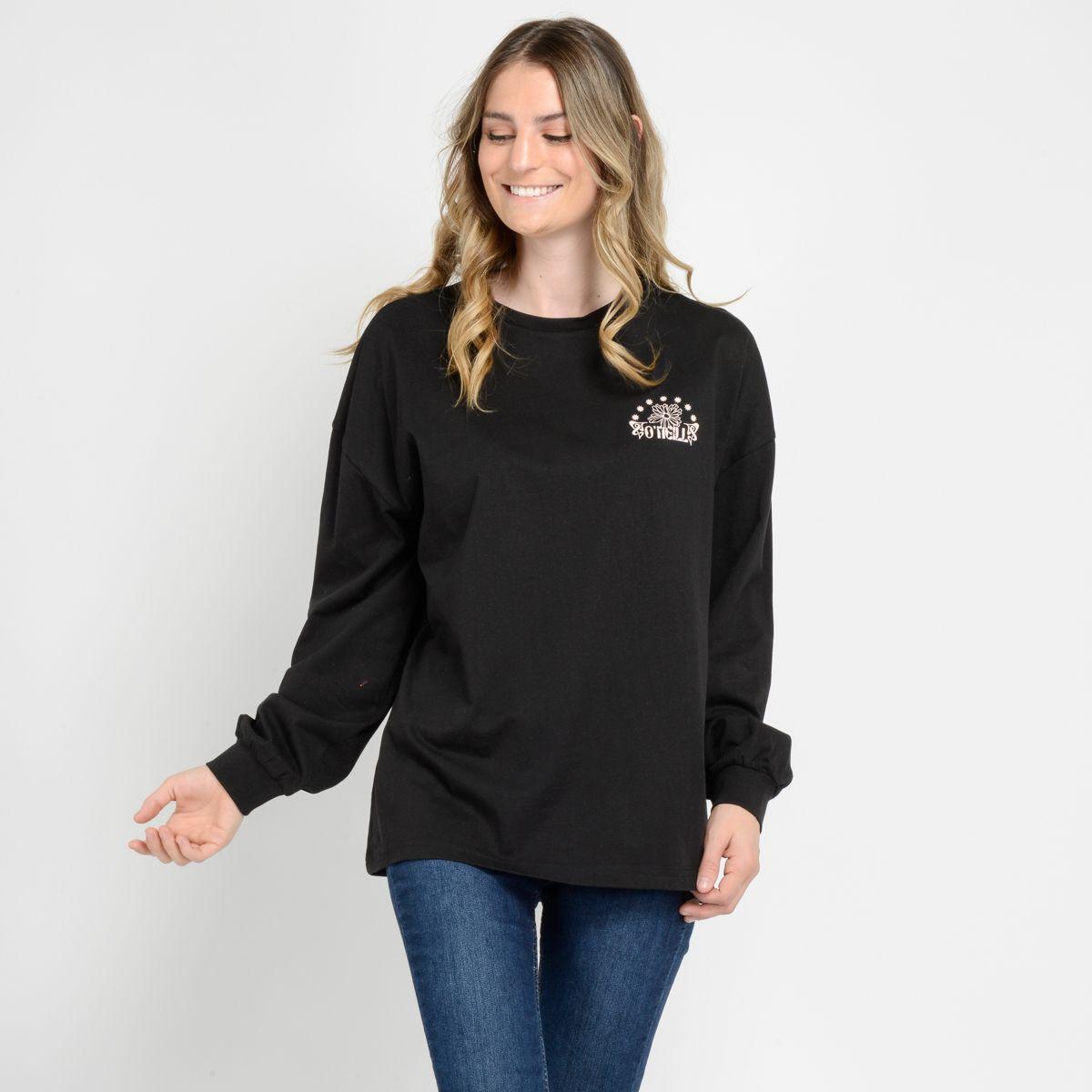 POLERA MANGA LARGA - I23MU069002 NEGRO-1