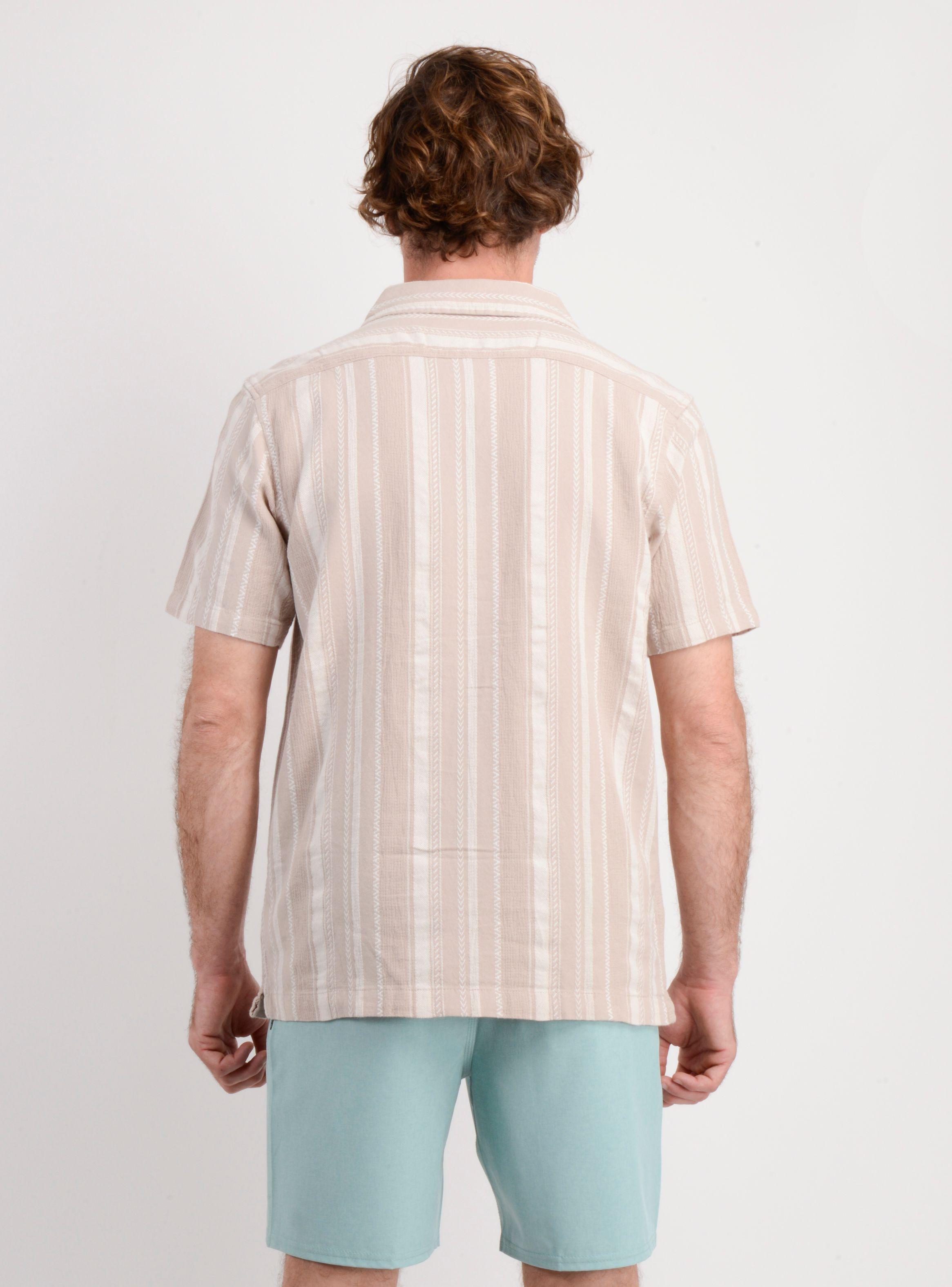 CAMISA MANGA CORTA REED BEIGE-1