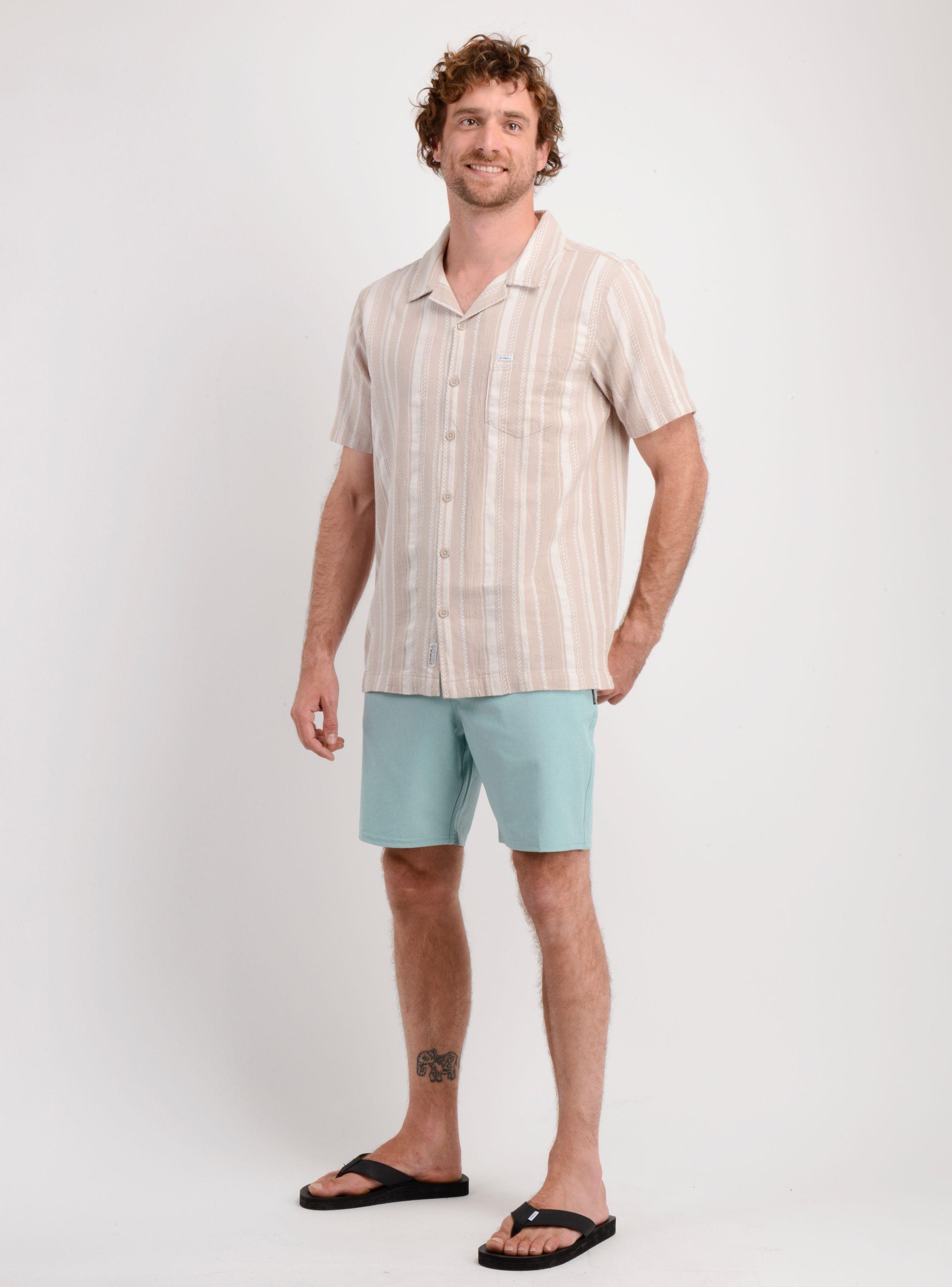 CAMISA MANGA CORTA REED BEIGE-2