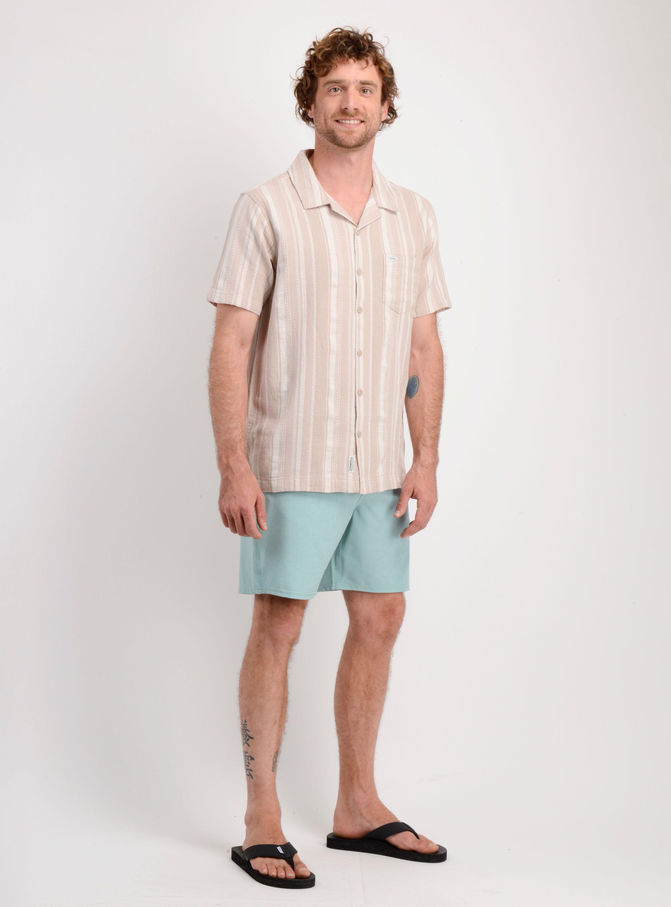 CAMISA MANGA CORTA REED BEIGE-3