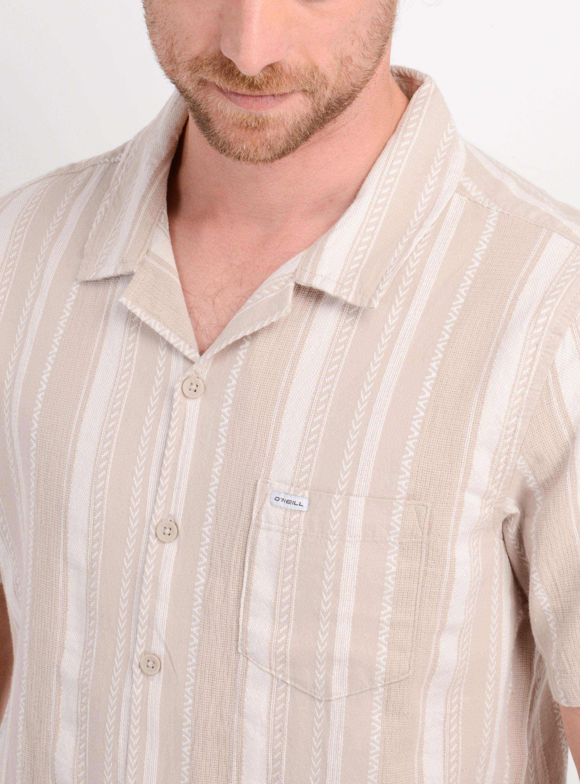 CAMISA MANGA CORTA REED BEIGE-4
