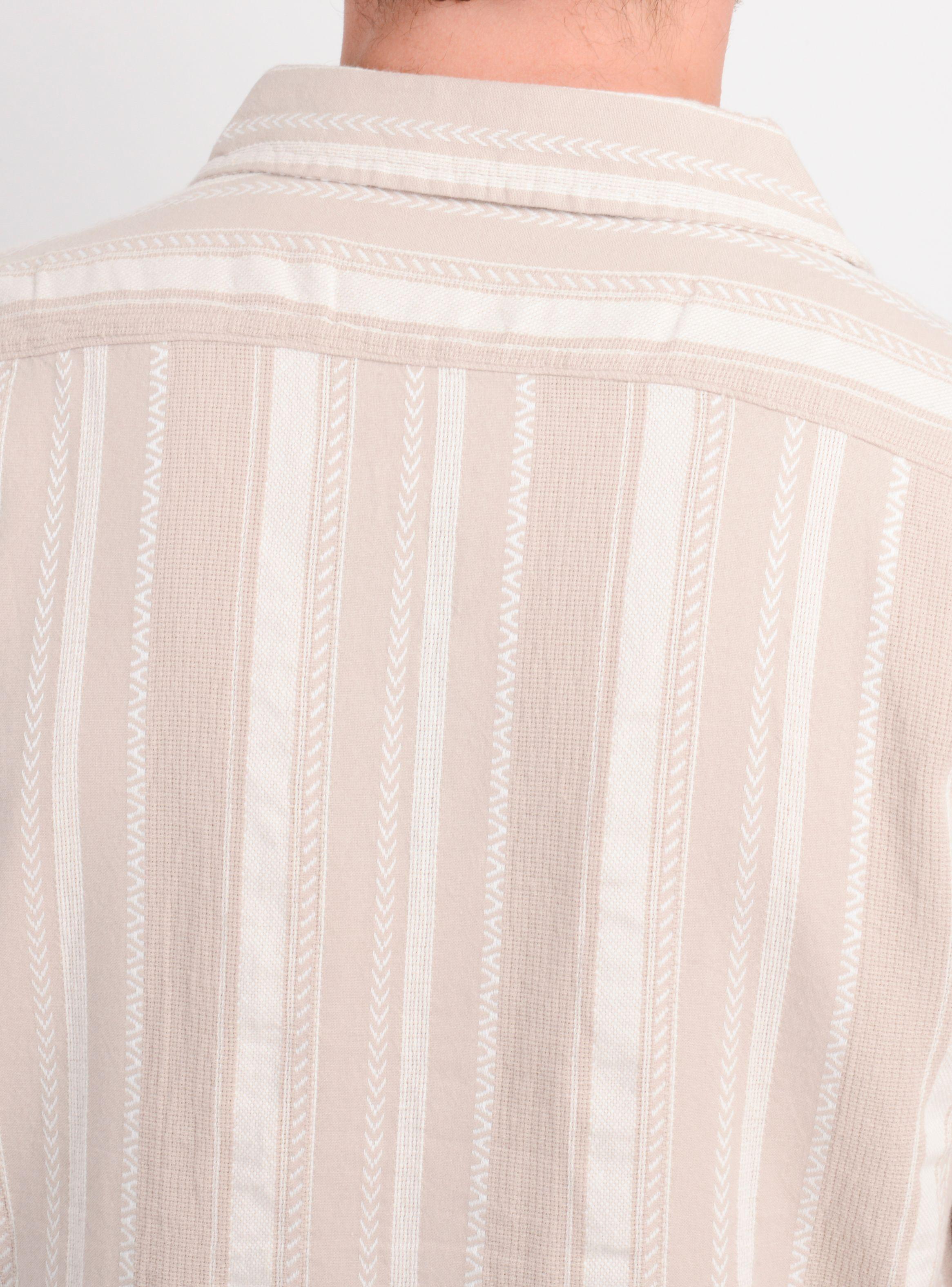 CAMISA MANGA CORTA REED BEIGE-5