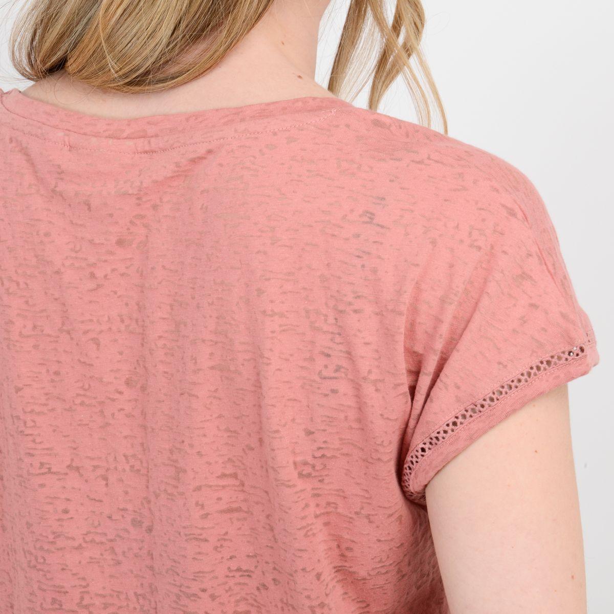 POLERA MANGA CORTA SUNNY STATE  ROSADO OSCURO-5