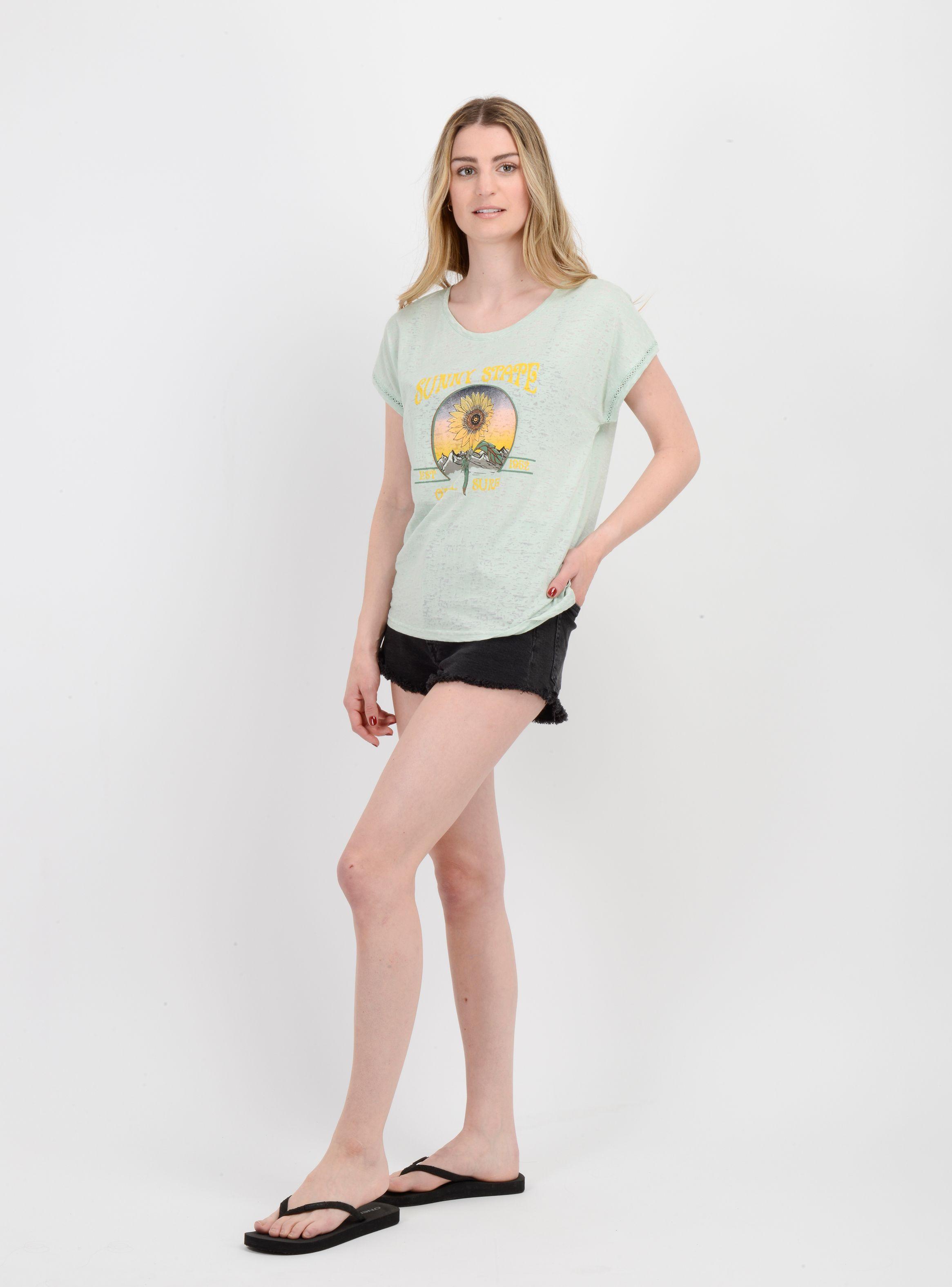 POLERA MANGA CORTA SUNNY STATE  VERDE CLARO / PASTEL-1