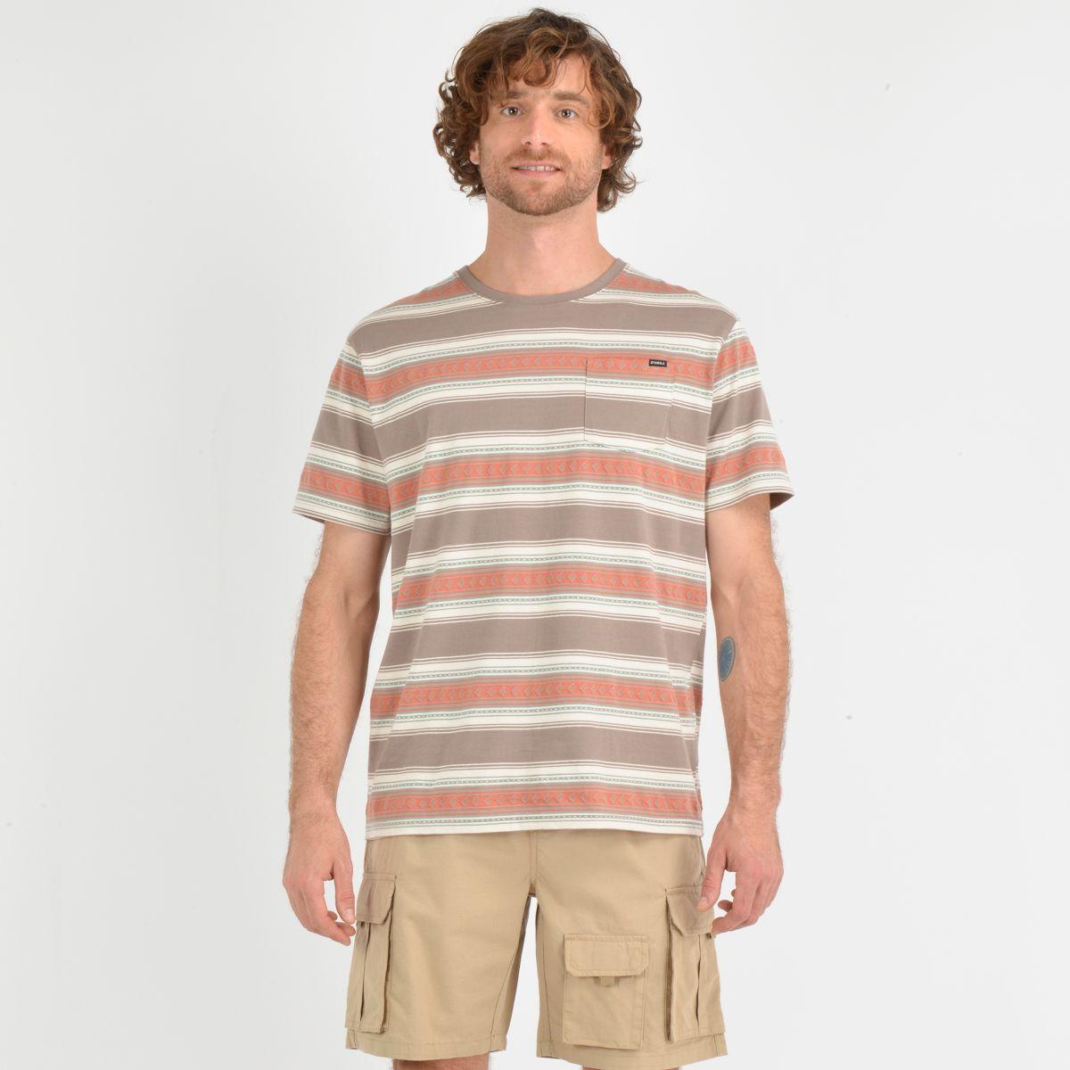 POLERA MANGA CORTA ETNIC  CAFÉ CLARO-0