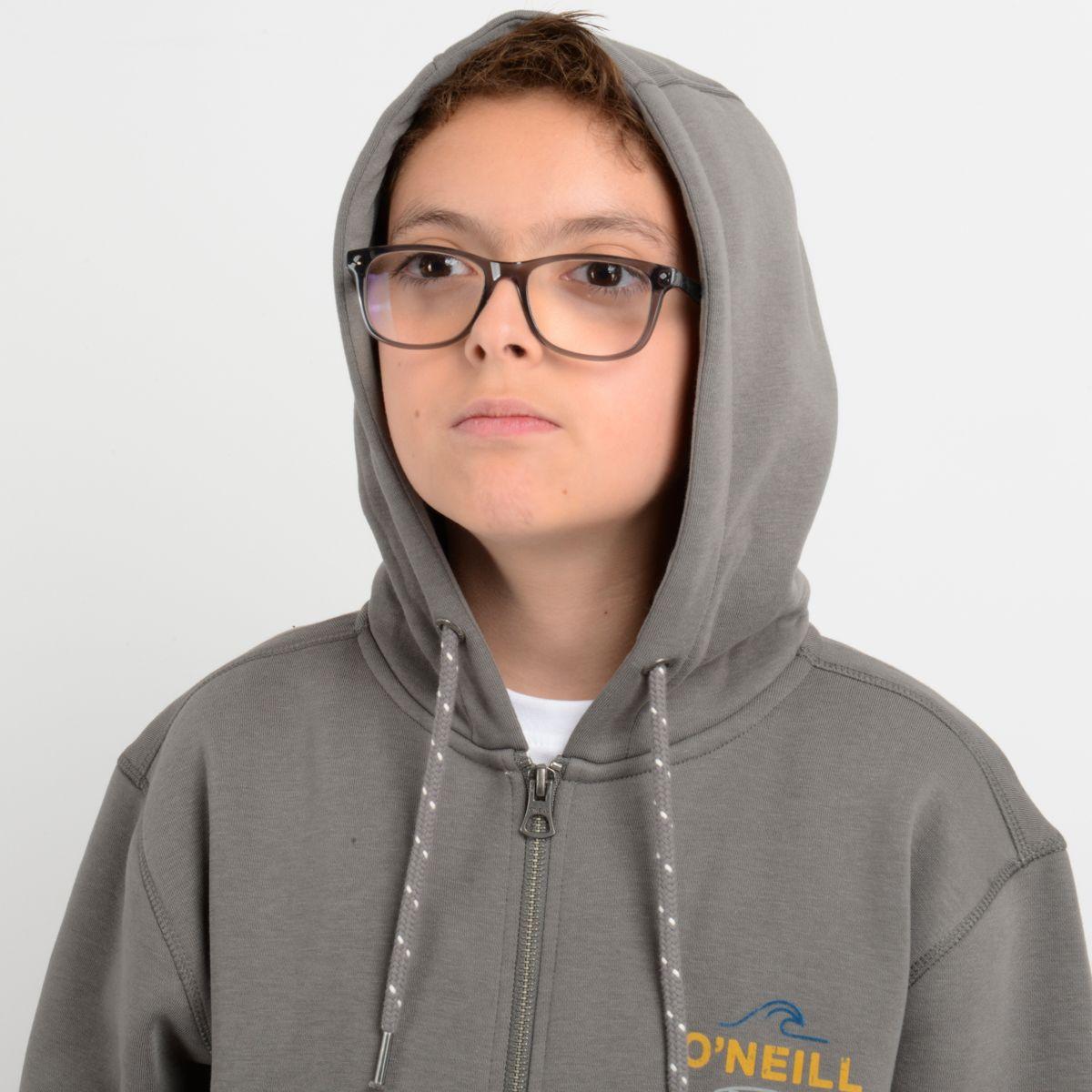 POLERON RIP TIDE ZIP  GRIS OSCURO-5