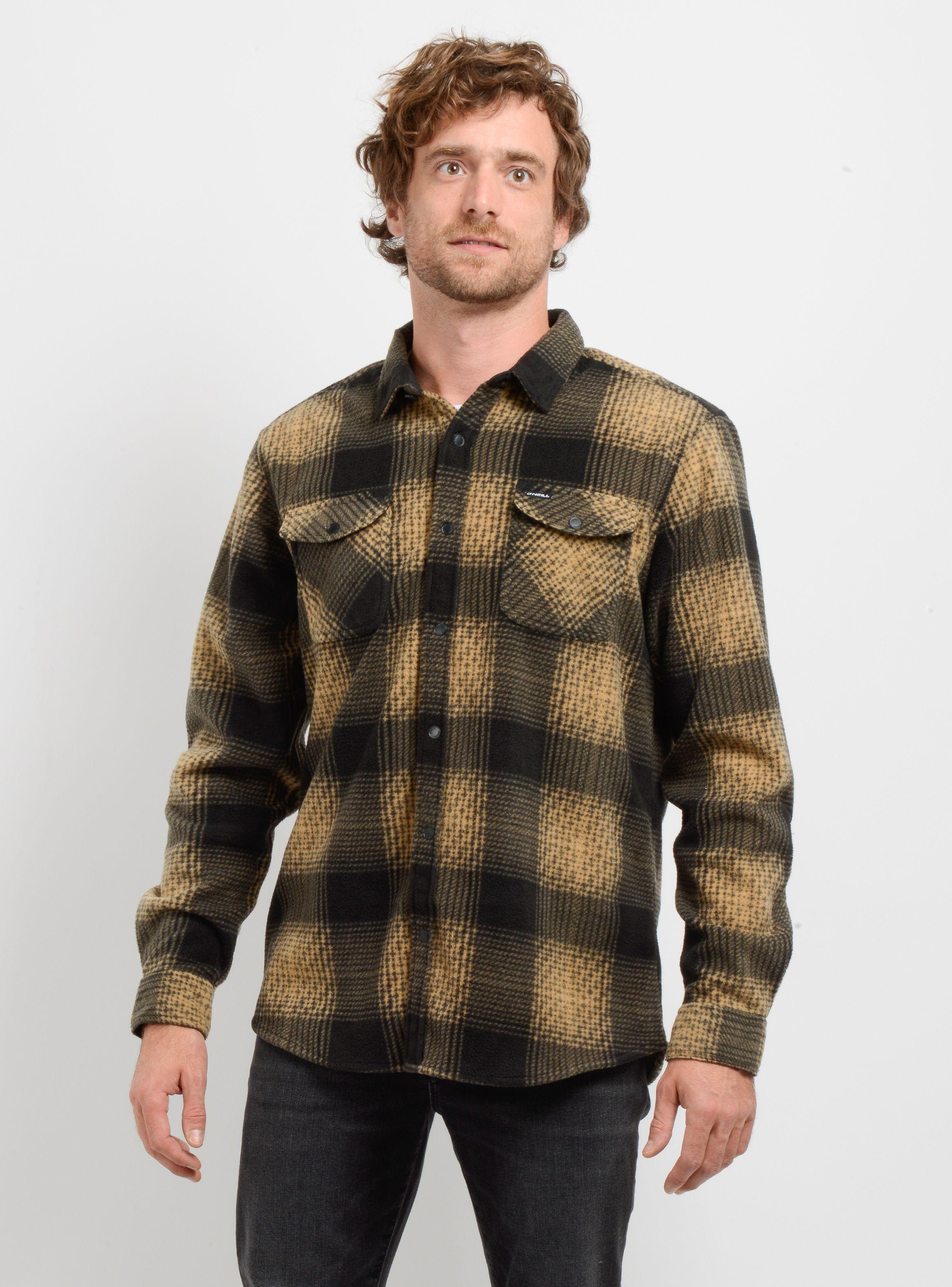 CAMISA POLAR GLACIER PLAID BEIGE OSCURO-0