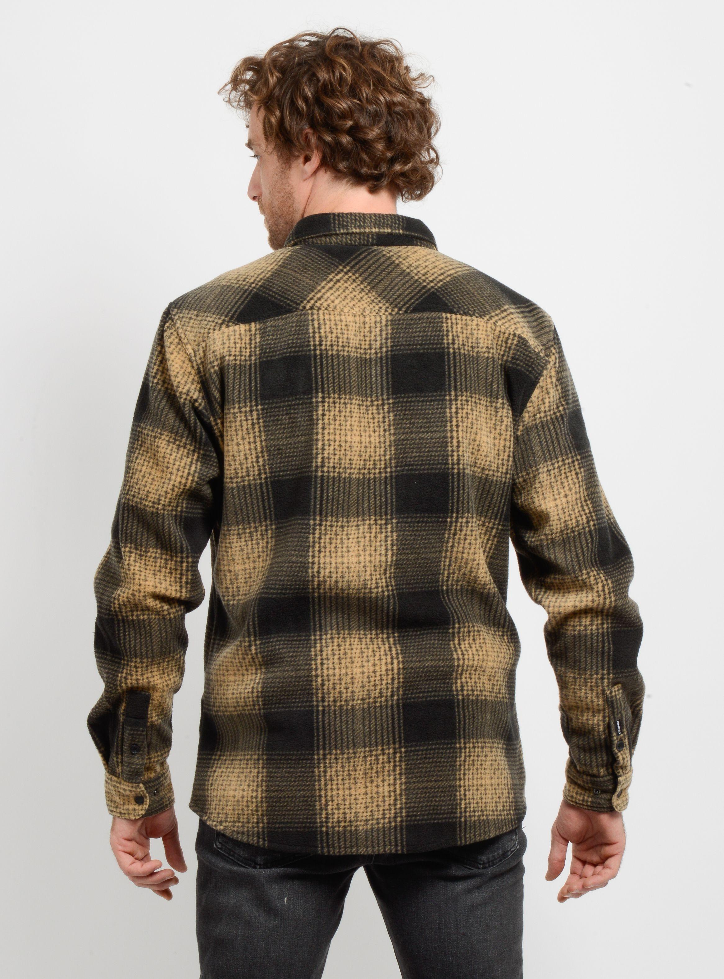 CAMISA POLAR GLACIER PLAID BEIGE OSCURO-1